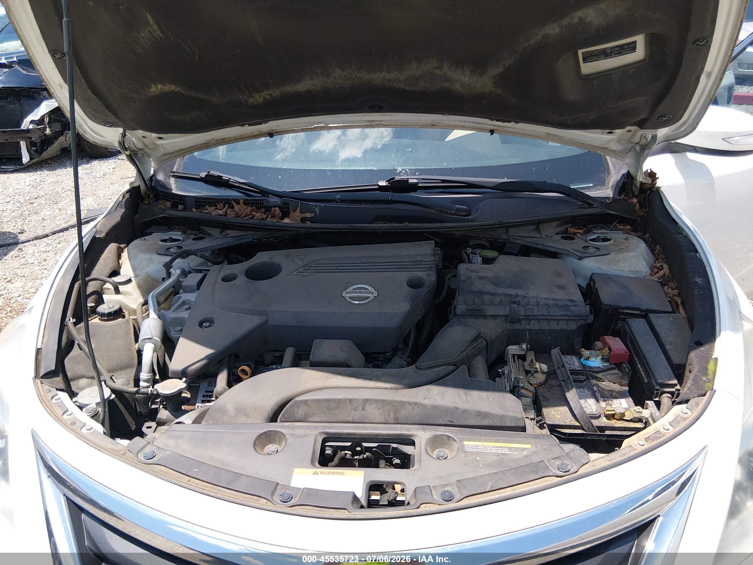 2014 Nissan Altima 2.5 Sl White vin: 1N4AL3AP4EN226468