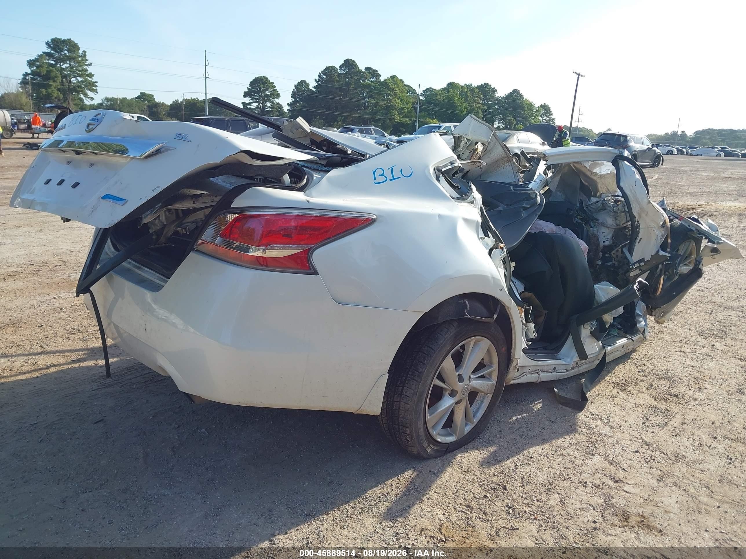 2014 Nissan Altima 2.5 Sl White vin: 1N4AL3AP4EN242153