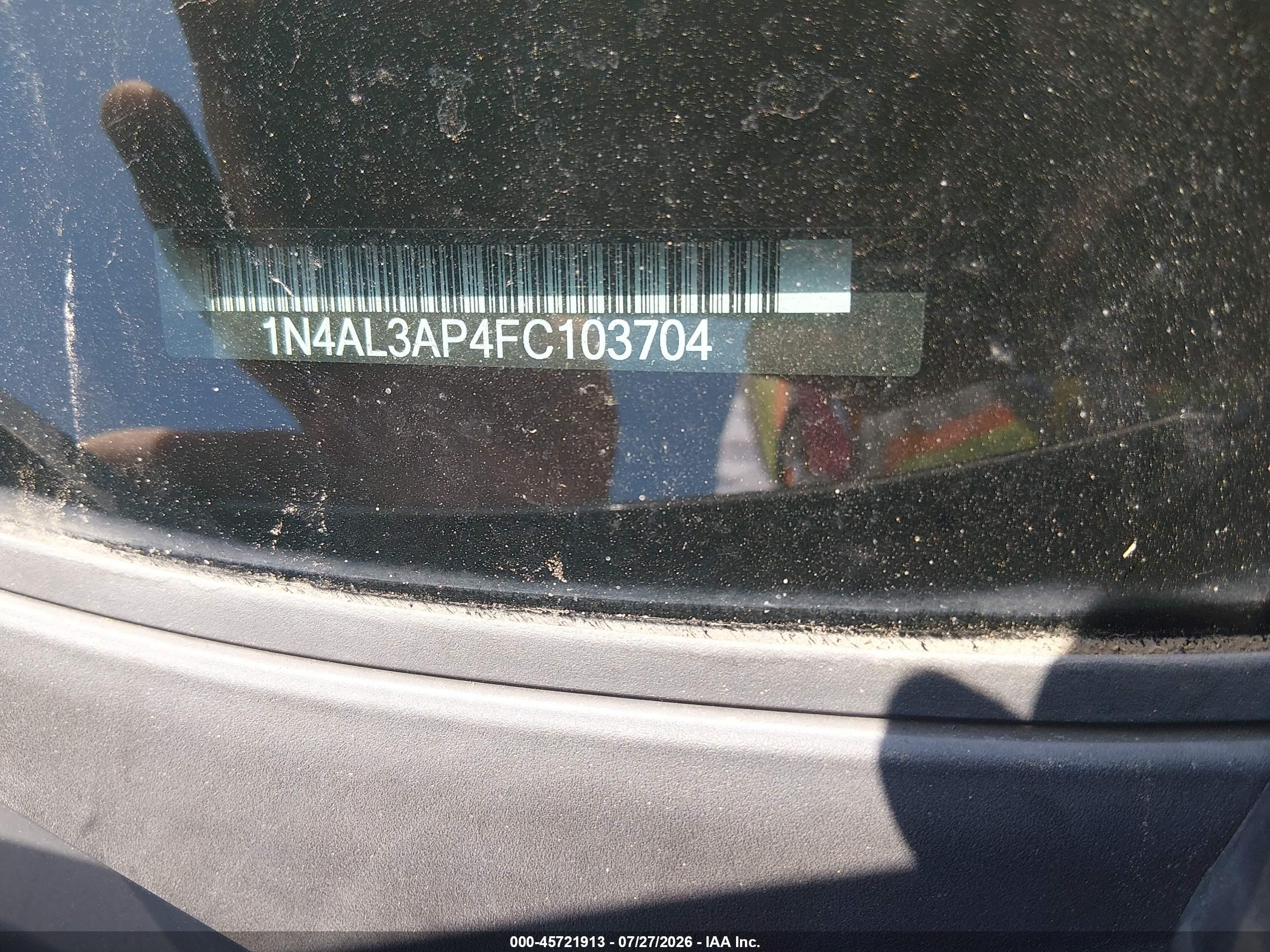 2015 Nissan Altima 2.5 S Silver vin: 1N4AL3AP4FC103704