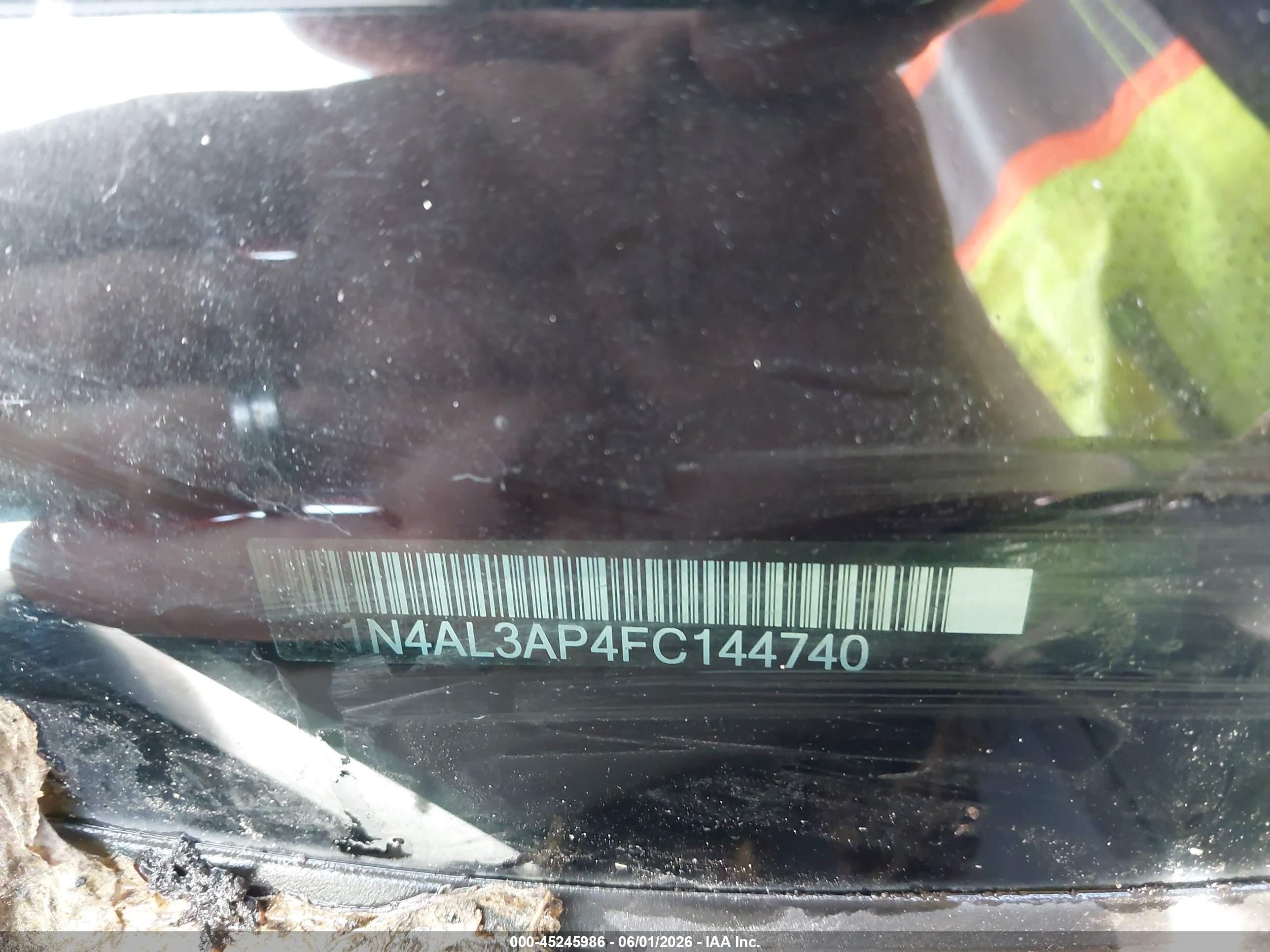2015 Nissan Altima 2.5 Sl Black vin: 1N4AL3AP4FC144740