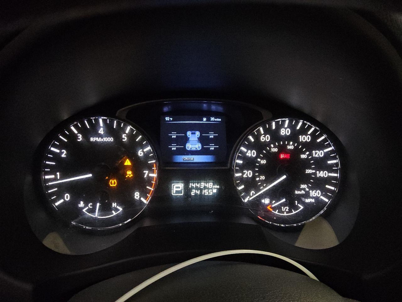 2015 Nissan Altima 2.5 S Black vin: 1N4AL3AP4FC225365 Damage: Warning Light - Brakes, On, Unacceptable
