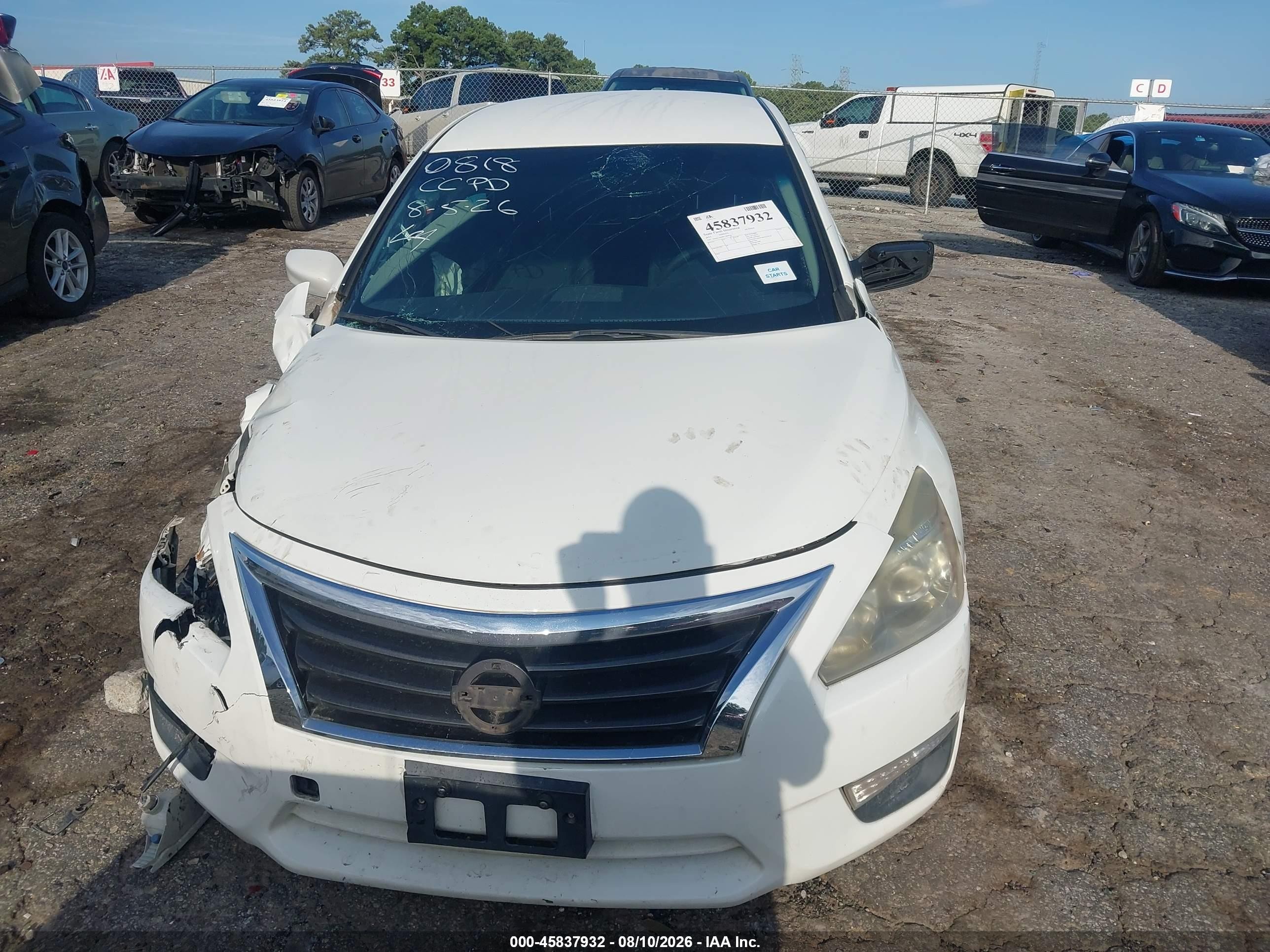 2015 Nissan Altima 2.5/2.5 S/2.5 Sl/2.5 Sv White vin: 1N4AL3AP4FC280818