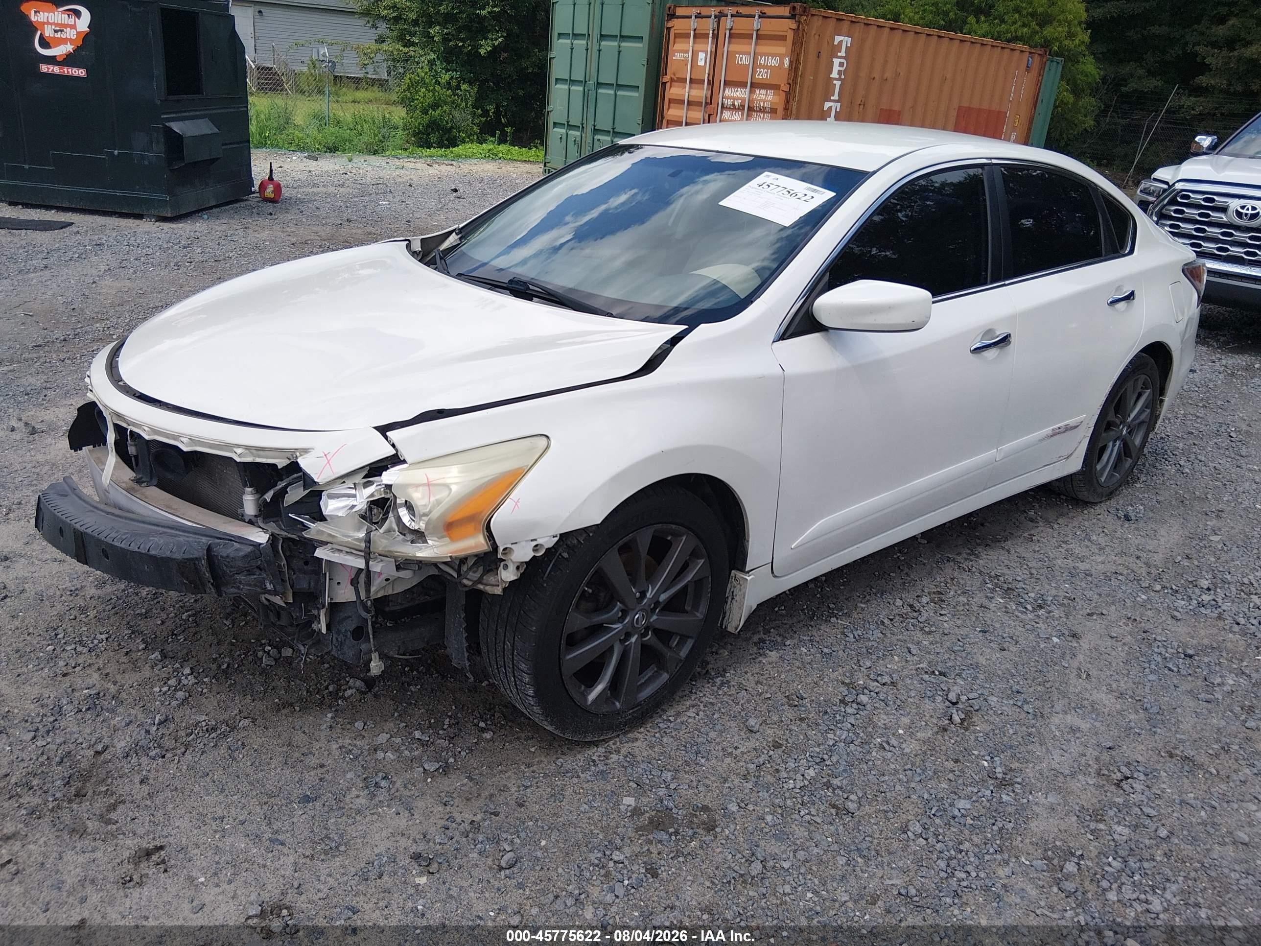 2015 Nissan Altima 2.5 S White vin: 1N4AL3AP4FC280964