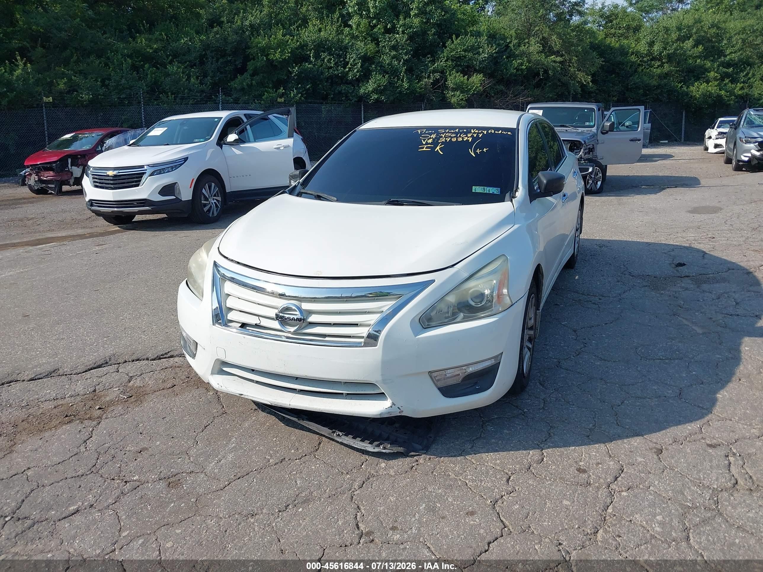 2015 Nissan Altima 2.5 S White vin: 1N4AL3AP4FC293374