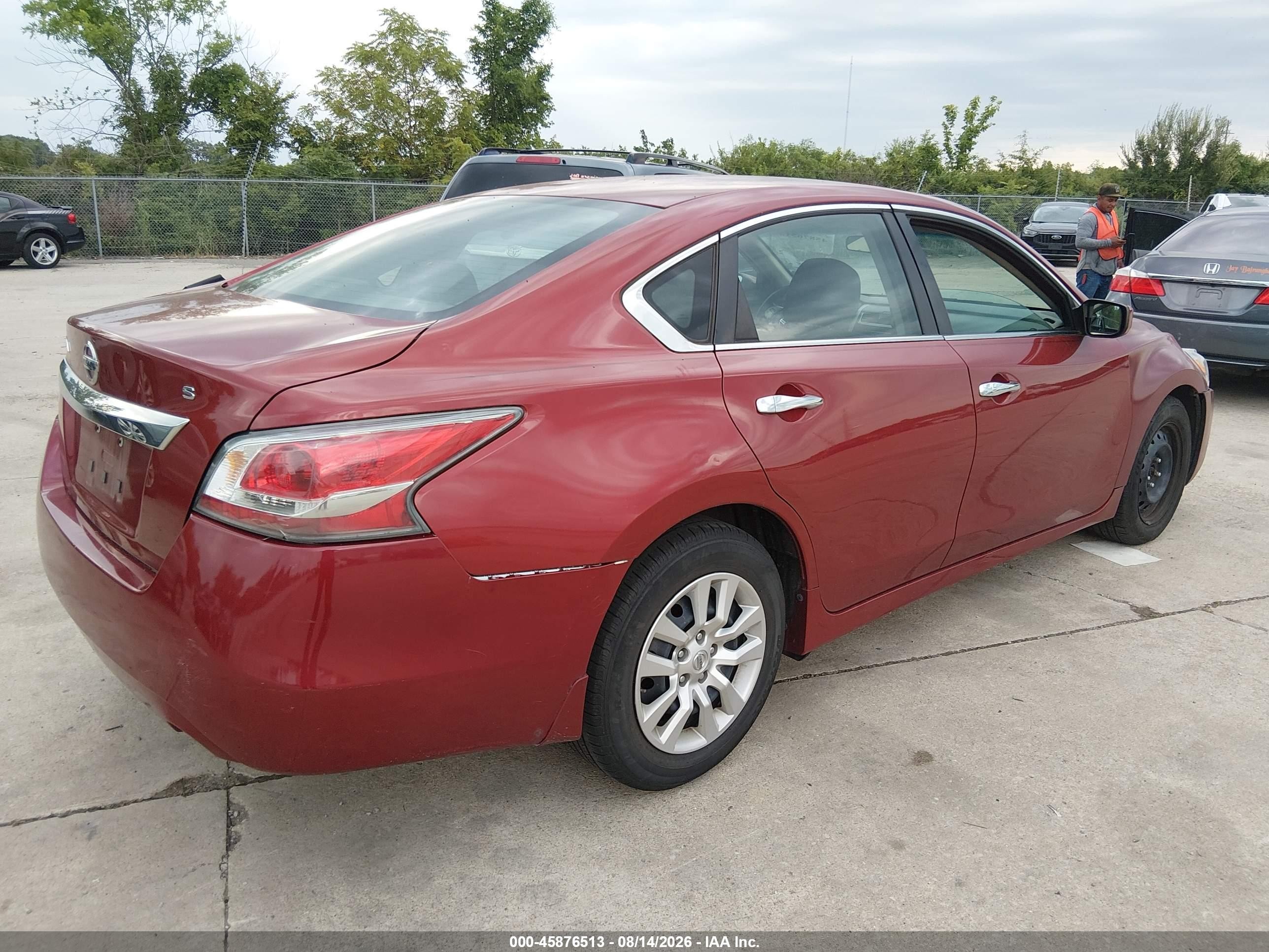 2015 Nissan Altima 2.5 S Maroon vin: 1N4AL3AP4FC410158