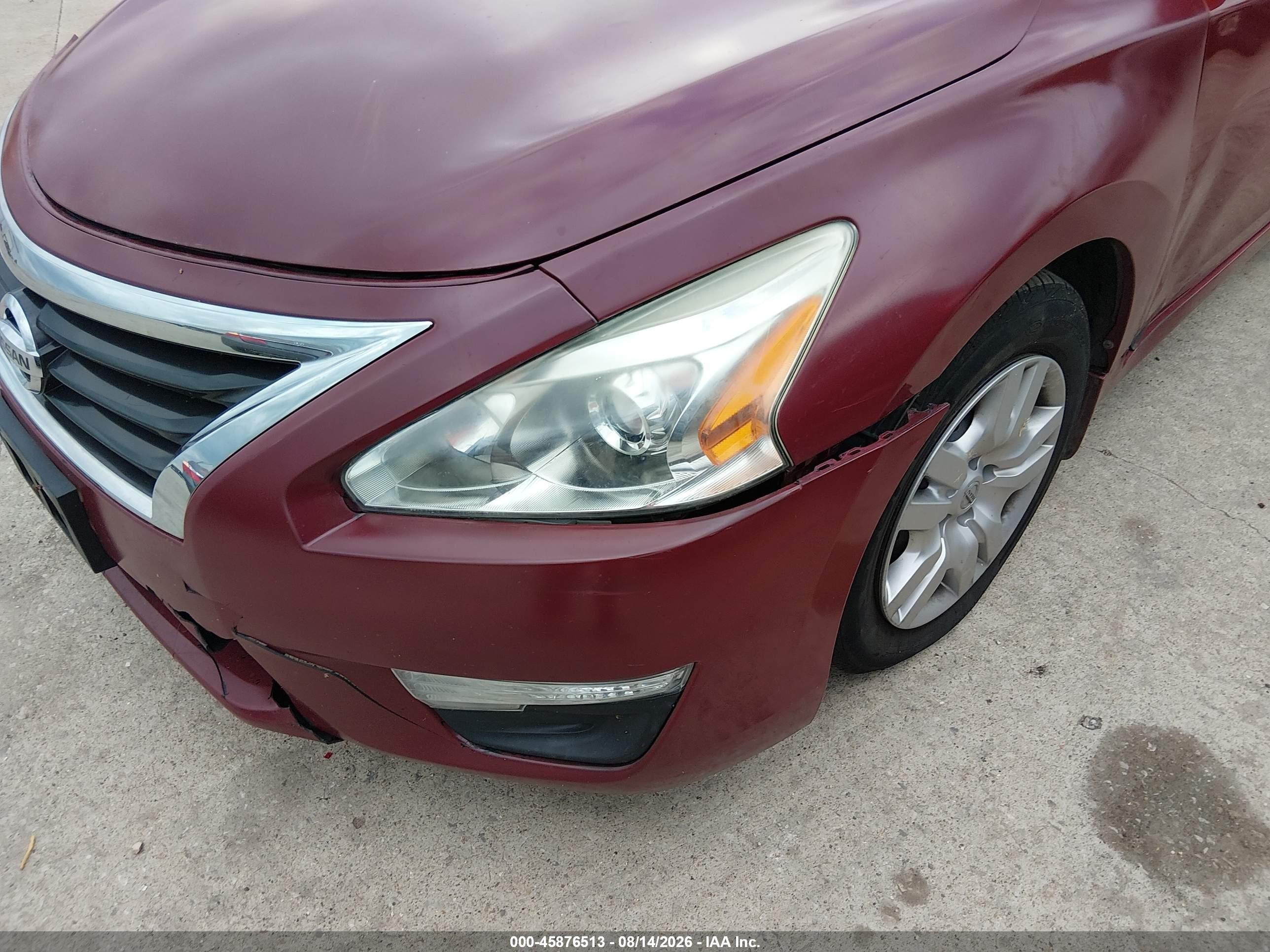 2015 Nissan Altima 2.5 S Maroon vin: 1N4AL3AP4FC410158