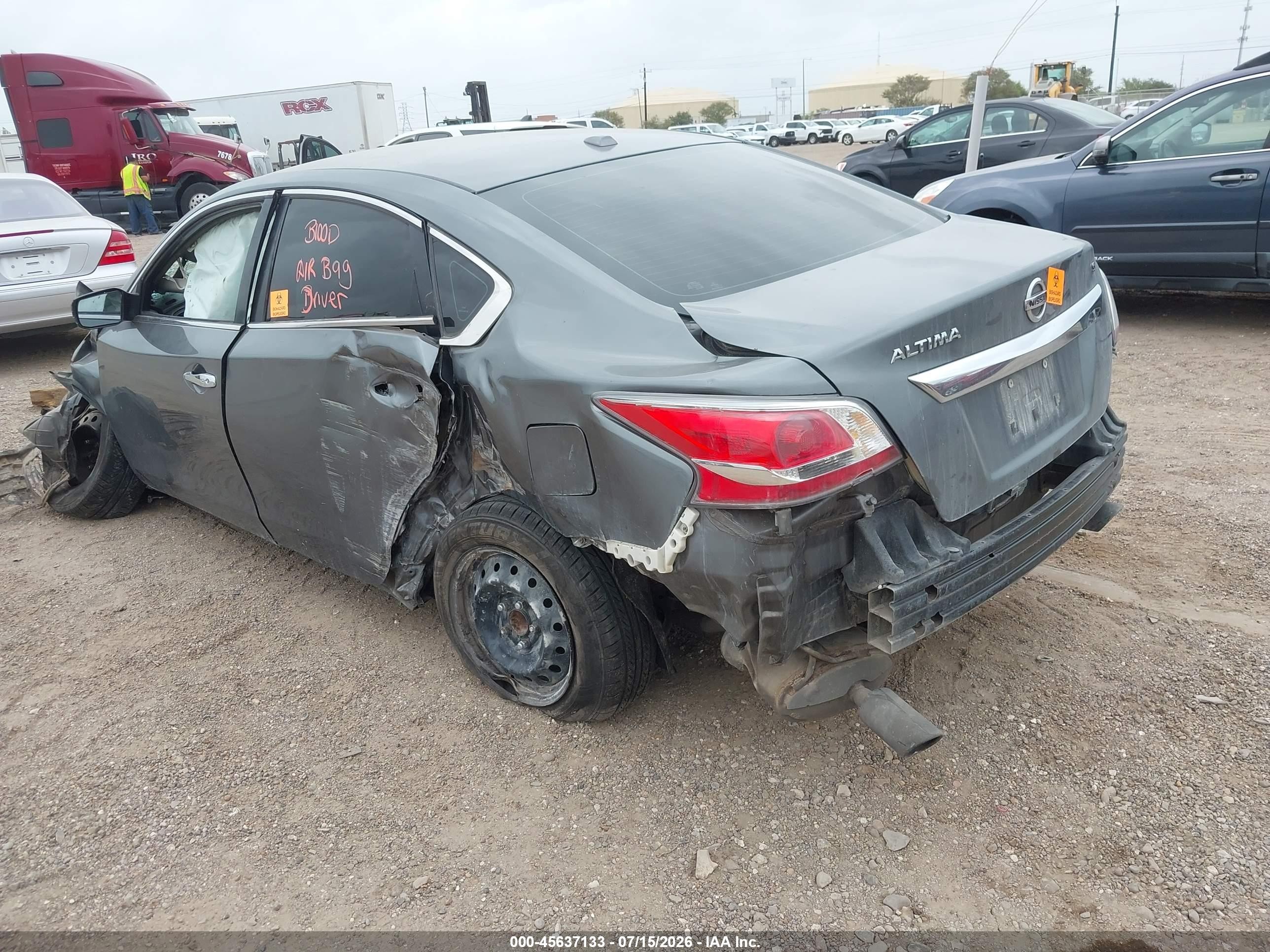 2015 Nissan Altima 2.5/2.5 S/2.5 Sl/2.5 Sv Gray vin: 1N4AL3AP4FN326779