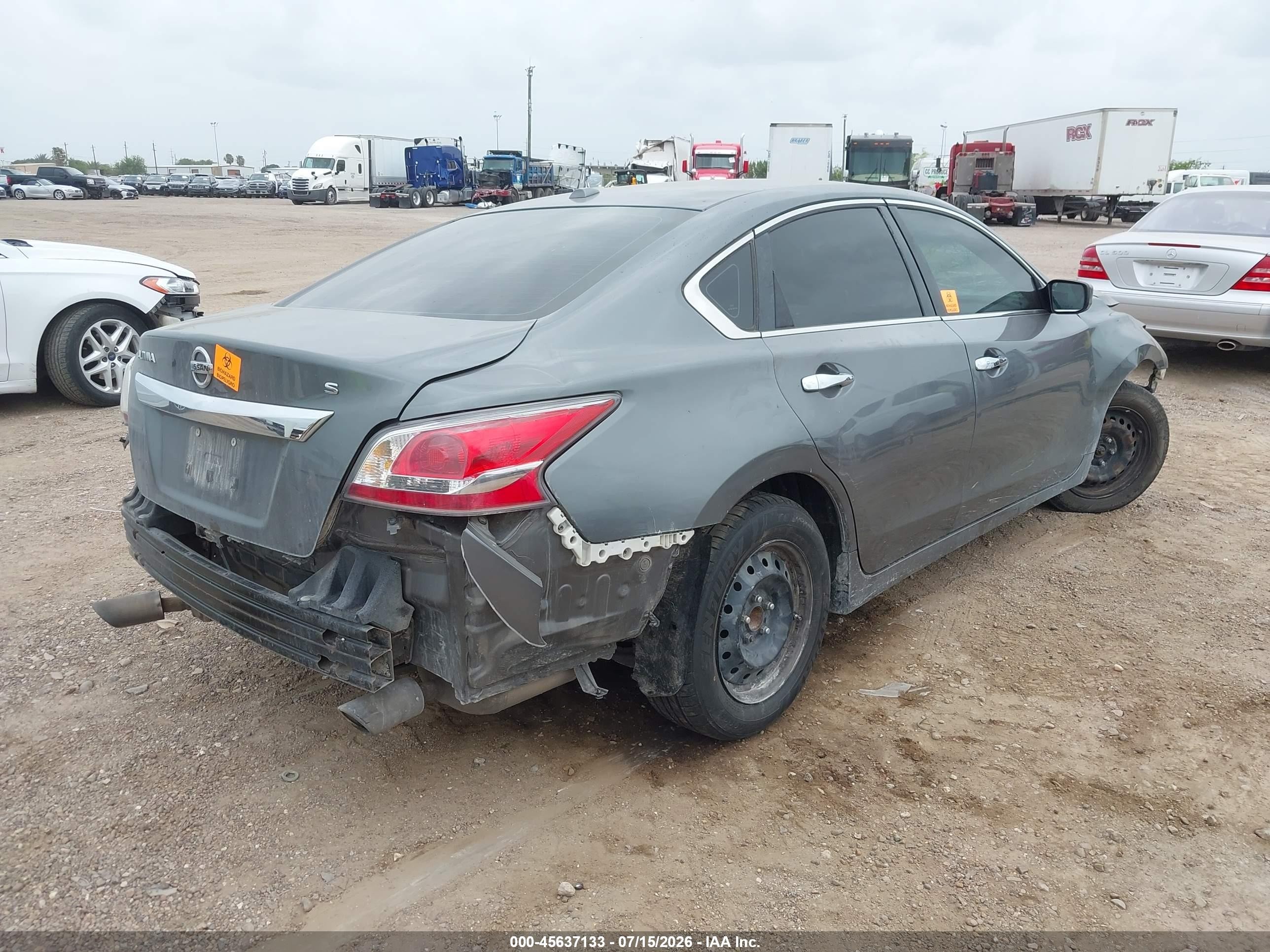 2015 Nissan Altima 2.5/2.5 S/2.5 Sl/2.5 Sv Gray vin: 1N4AL3AP4FN326779