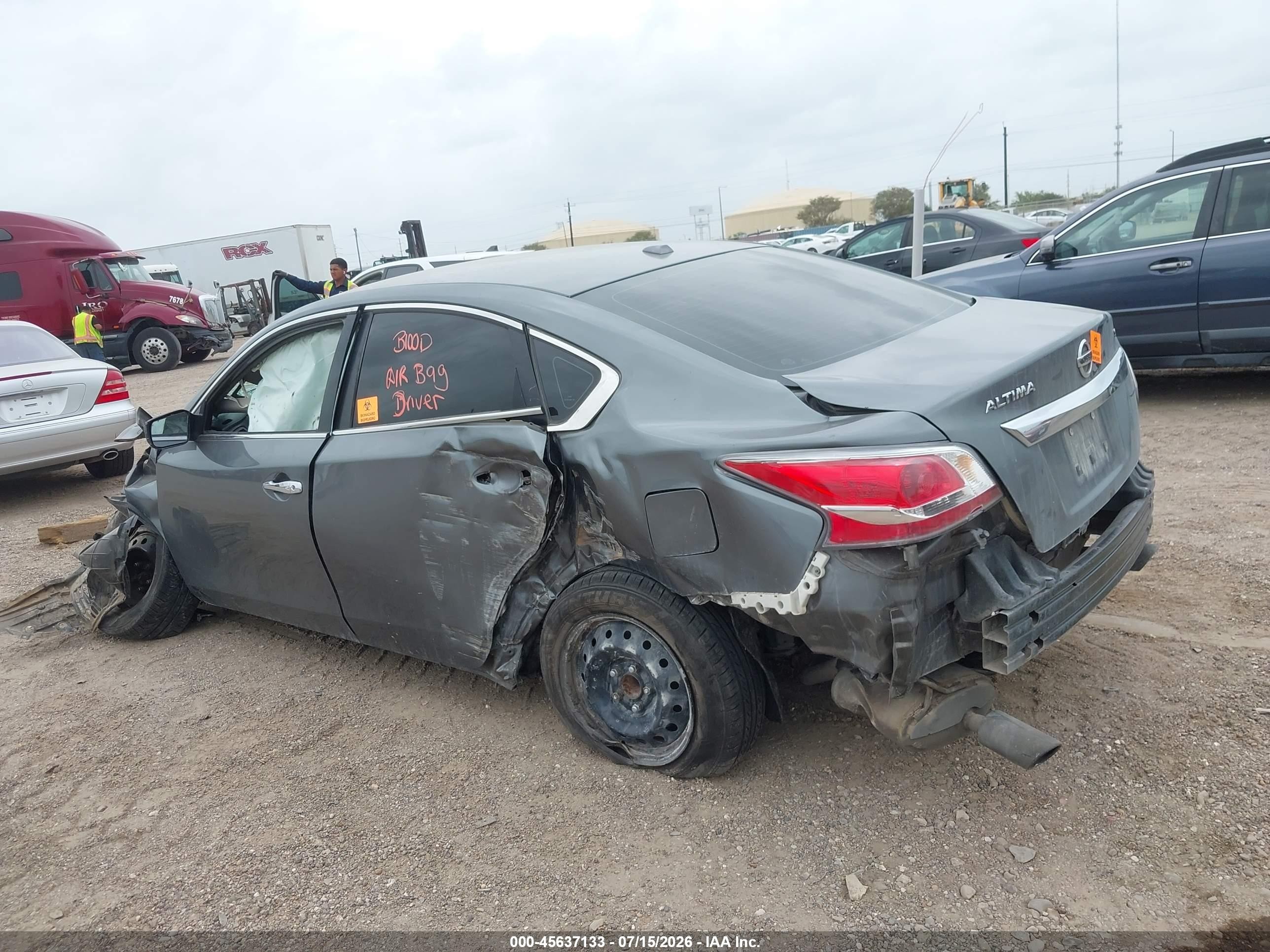 2015 Nissan Altima 2.5/2.5 S/2.5 Sl/2.5 Sv Gray vin: 1N4AL3AP4FN326779