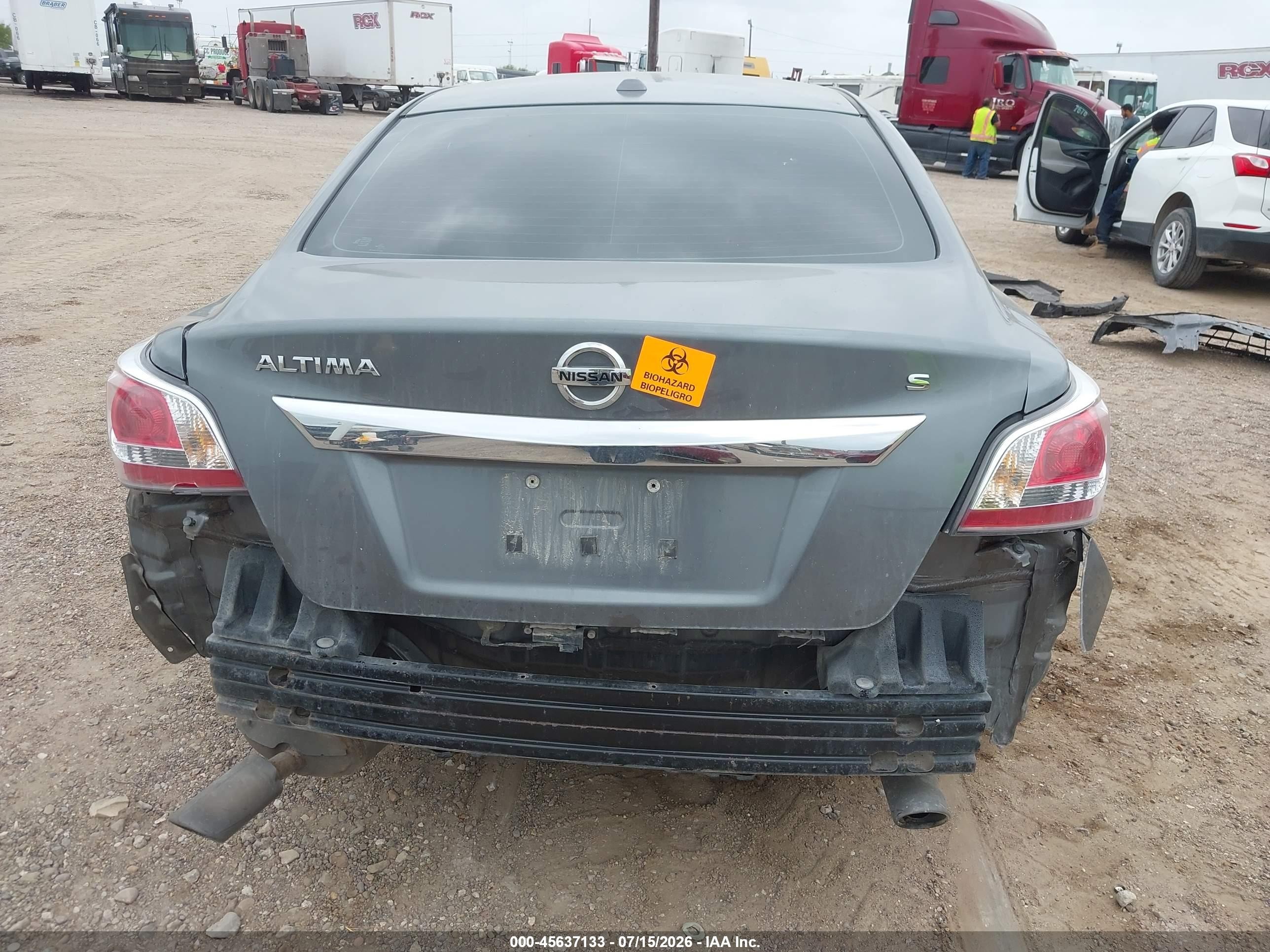 2015 Nissan Altima 2.5/2.5 S/2.5 Sl/2.5 Sv Gray vin: 1N4AL3AP4FN326779