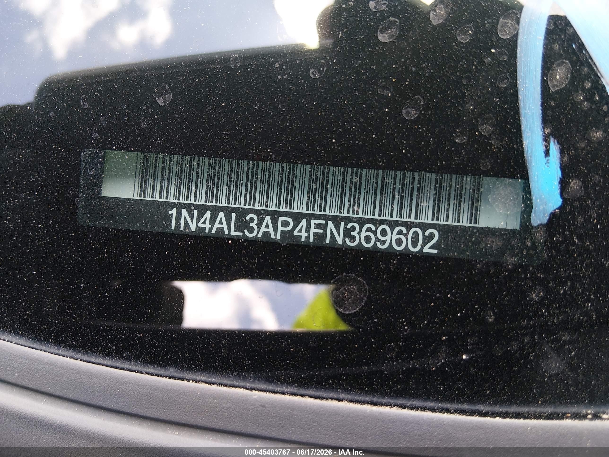 2015 Nissan Altima 2.5 S Black vin: 1N4AL3AP4FN369602