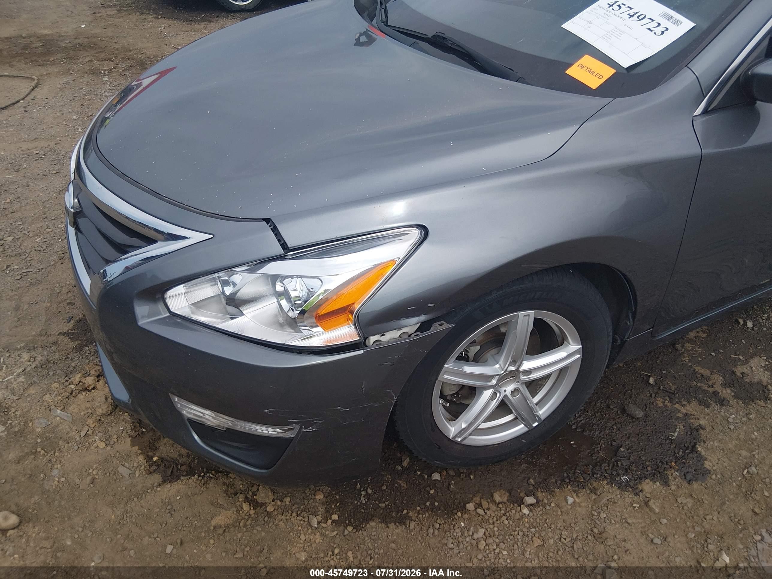 2015 Nissan Altima 2.5/2.5 S/2.5 Sl/2.5 Sv Gray vin: 1N4AL3AP4FN873390
