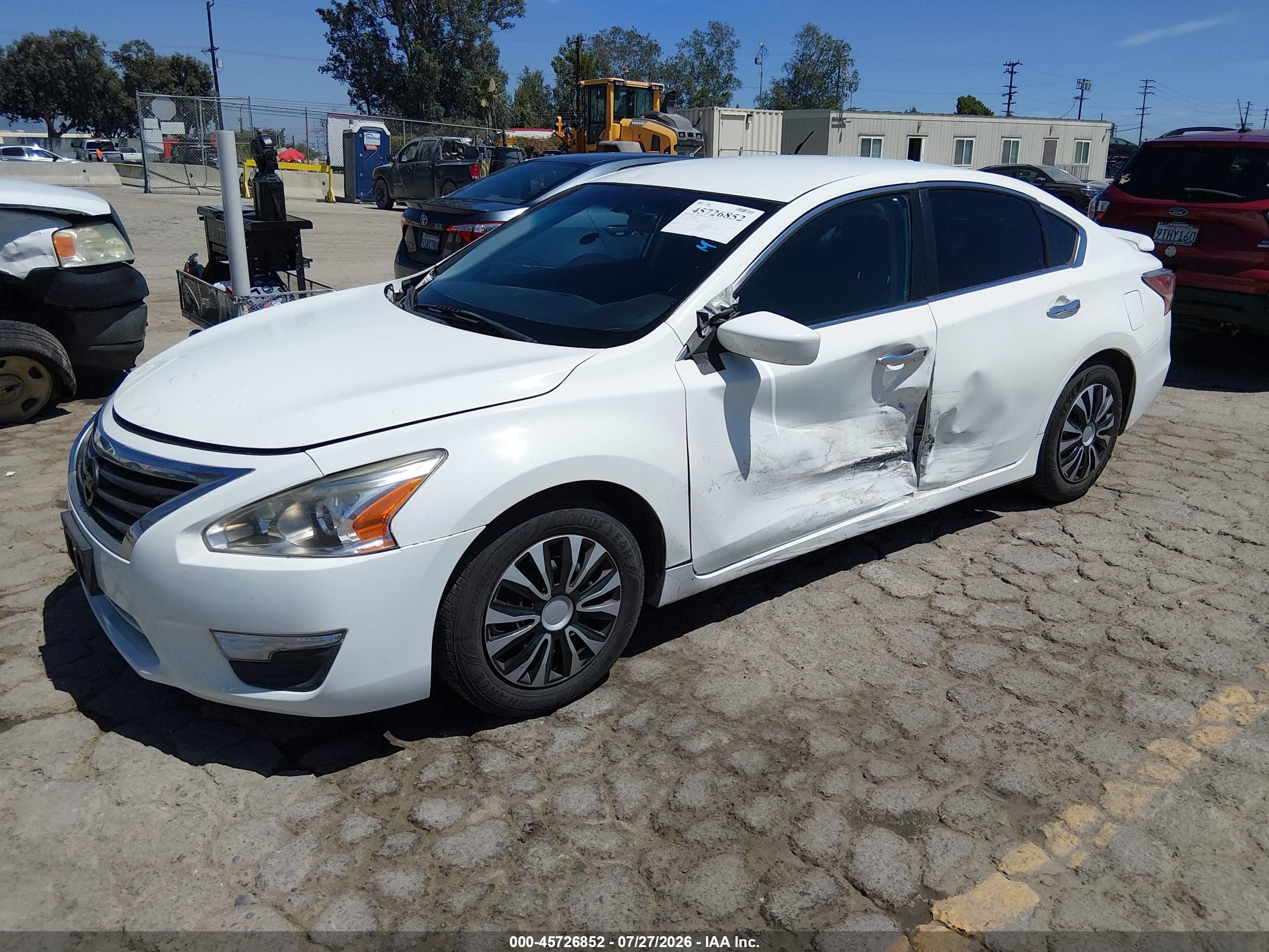 2015 Nissan Altima 2.5/2.5 S/2.5 Sl/2.5 Sv White vin: 1N4AL3AP4FN891288