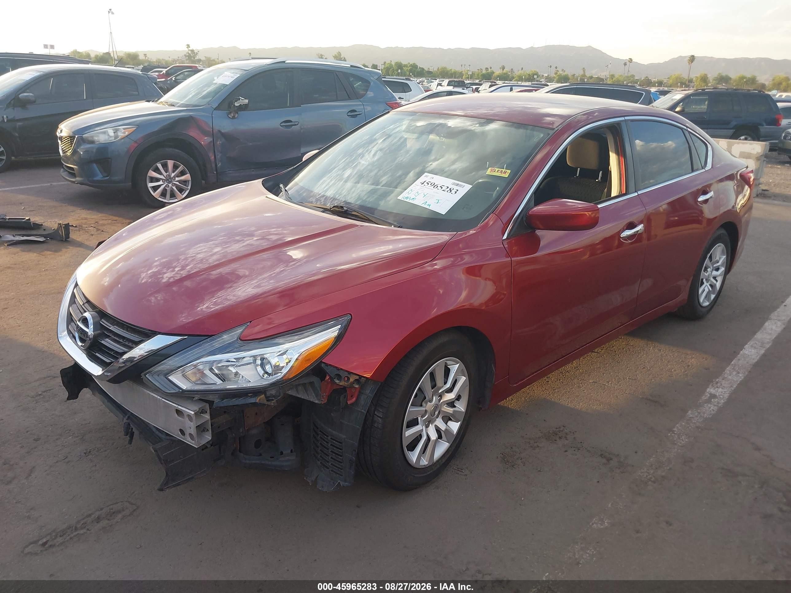 2016 Nissan Altima 2.5 S Red vin: 1N4AL3AP4GN356866