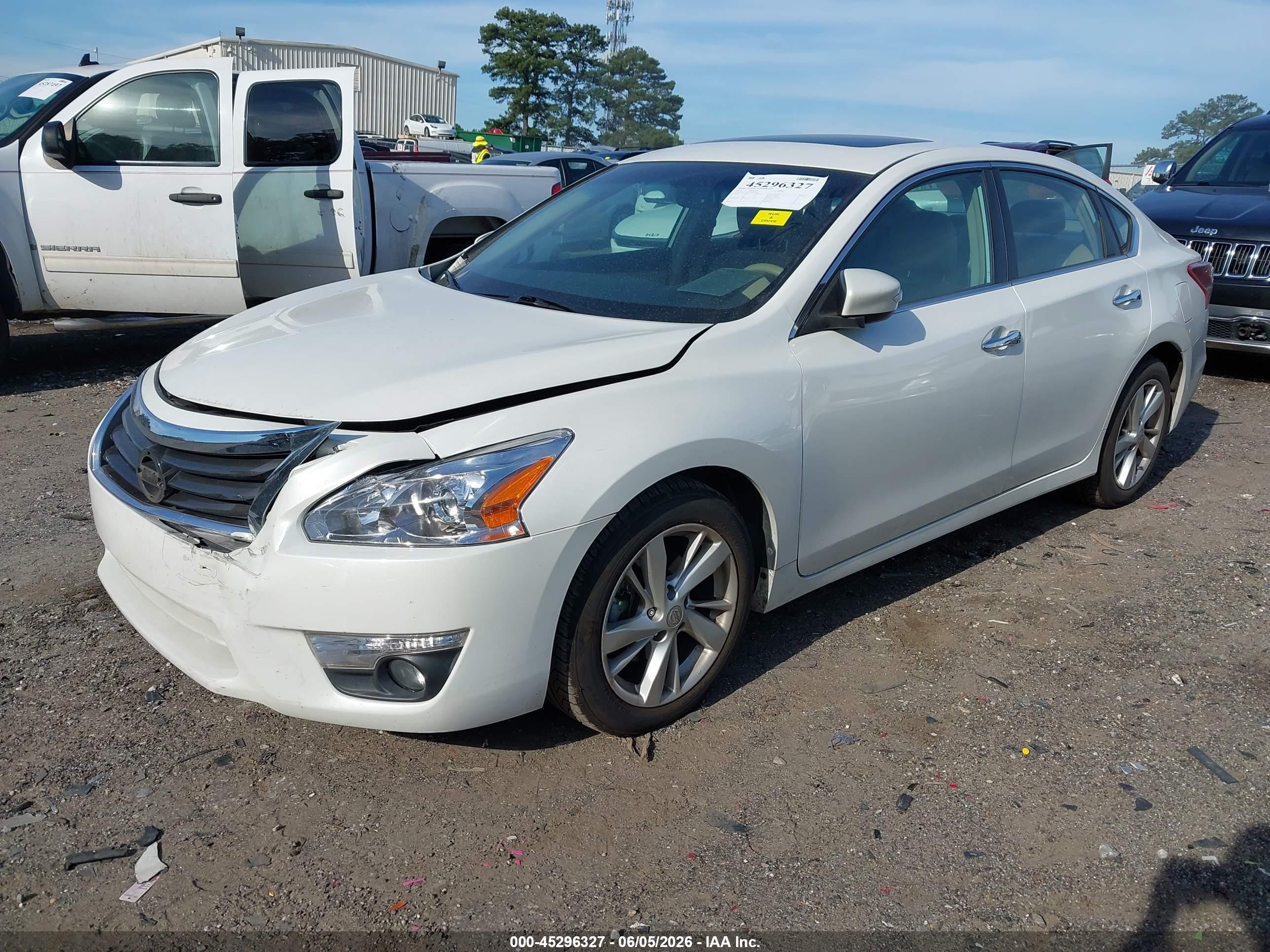 2013 Nissan Altima 2.5 Sl White vin: 1N4AL3AP5DC160068