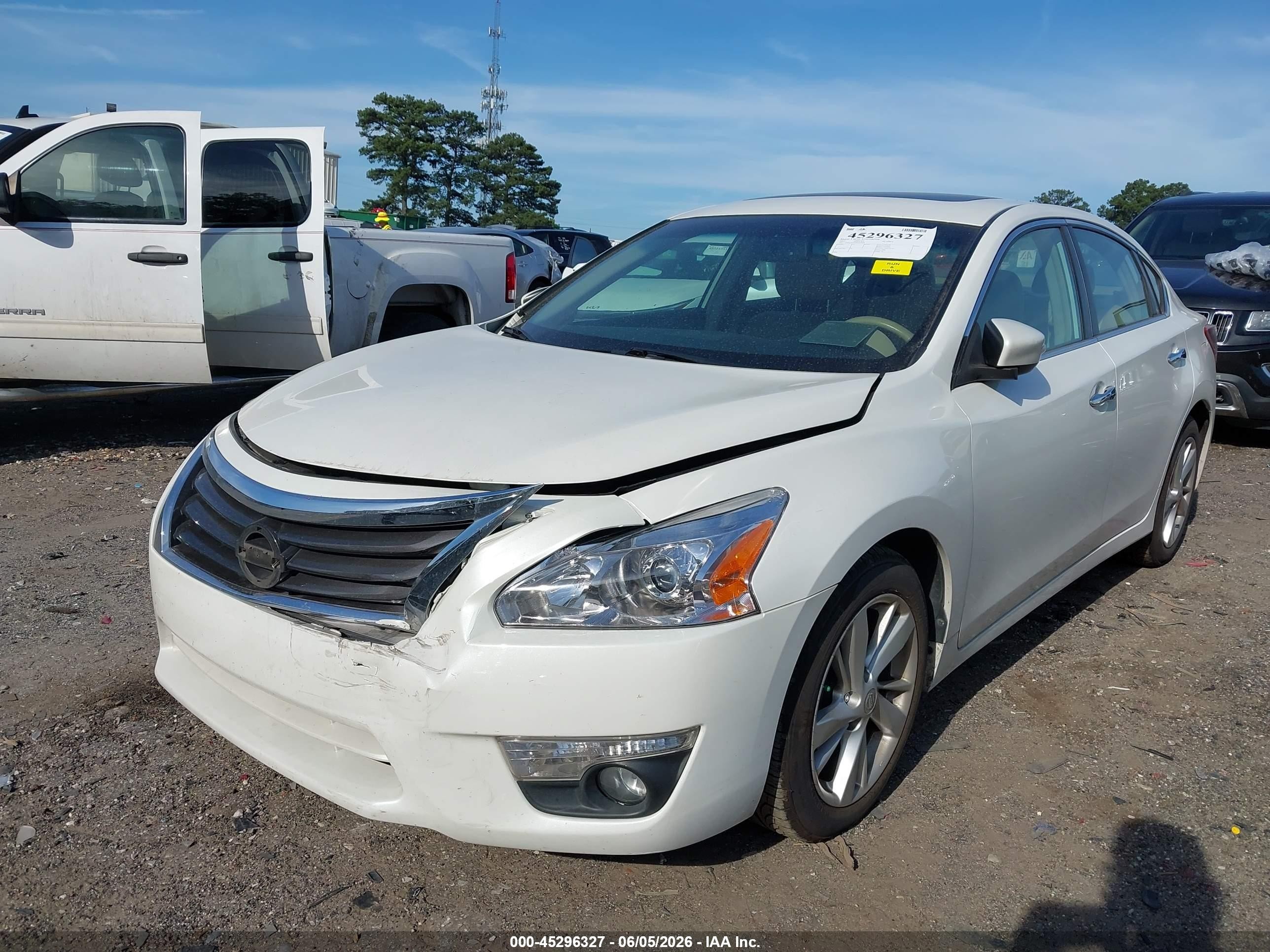 2013 Nissan Altima 2.5 Sl White vin: 1N4AL3AP5DC160068