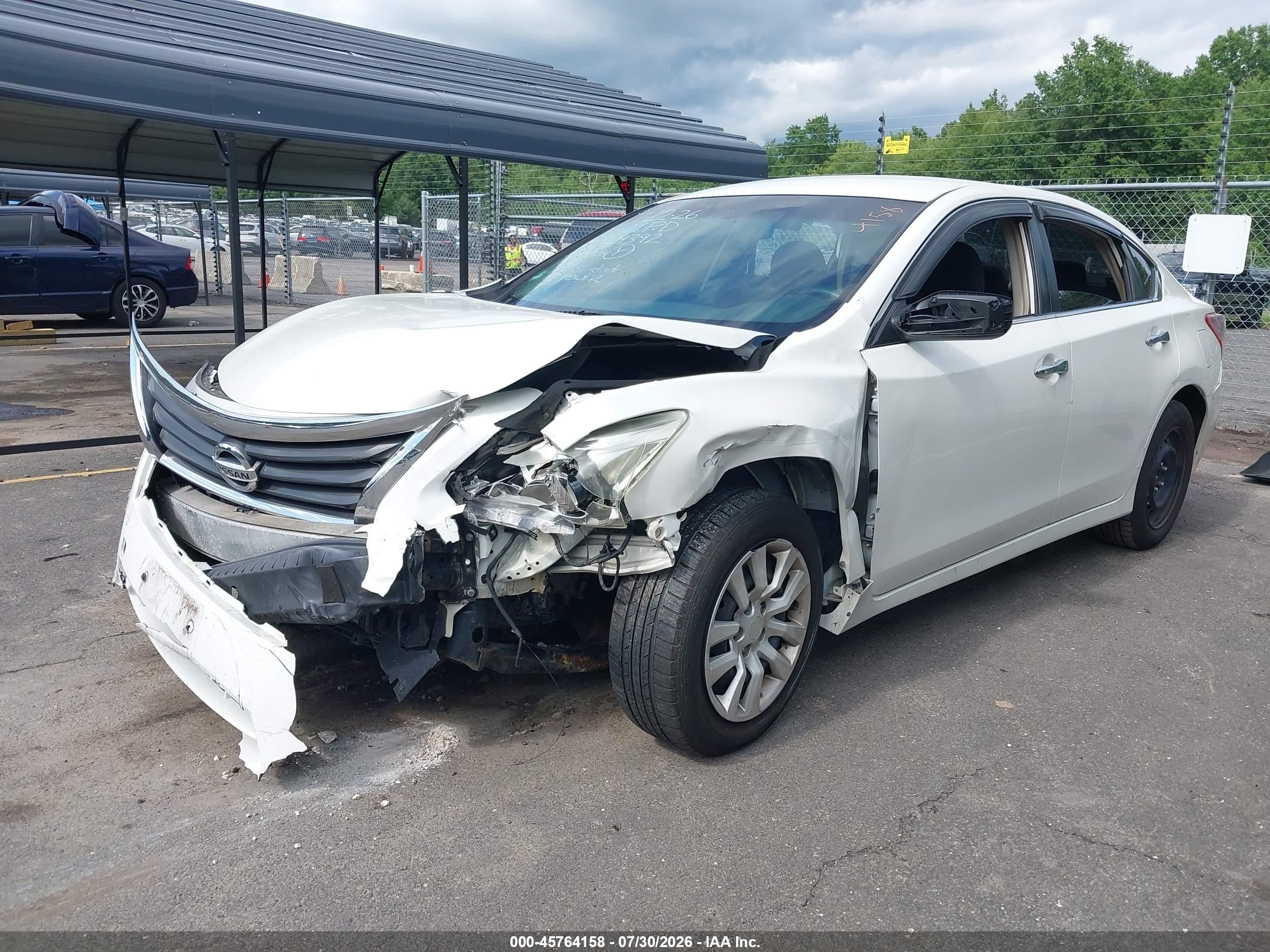 2013 Nissan Altima 2.5 S White vin: 1N4AL3AP5DC201721