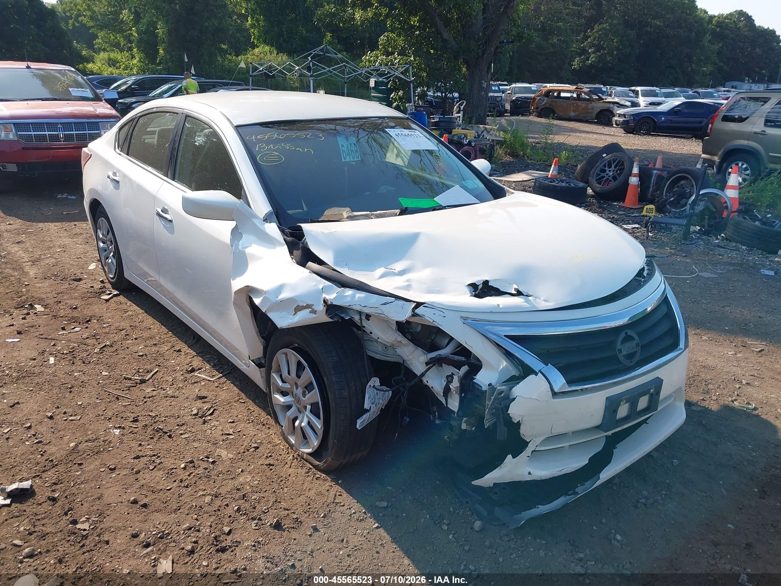 2013 Nissan Altima 2.5 S Белый vin: 1N4AL3AP5DC229342