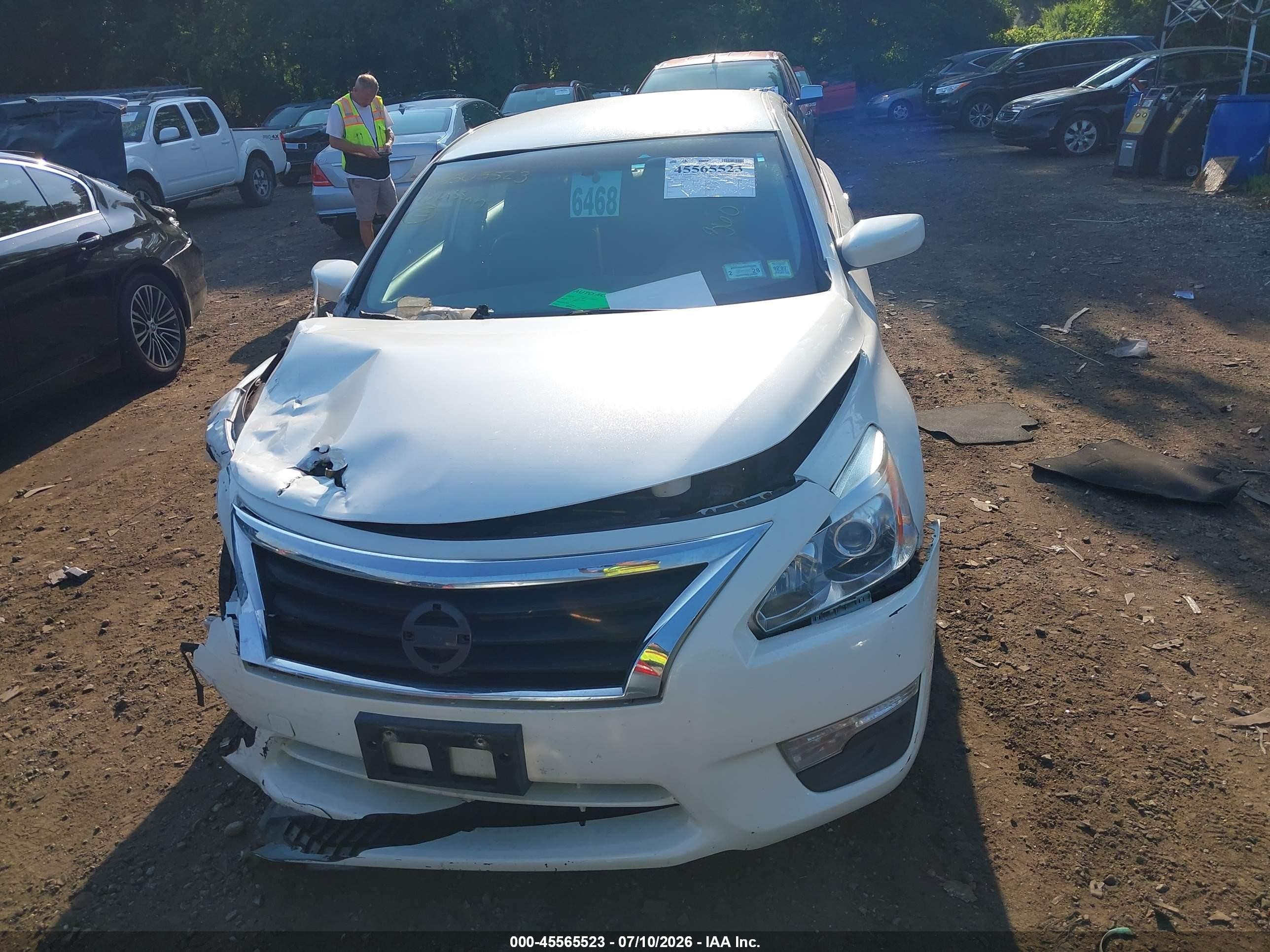 2013 Nissan Altima 2.5 S Белый vin: 1N4AL3AP5DC229342