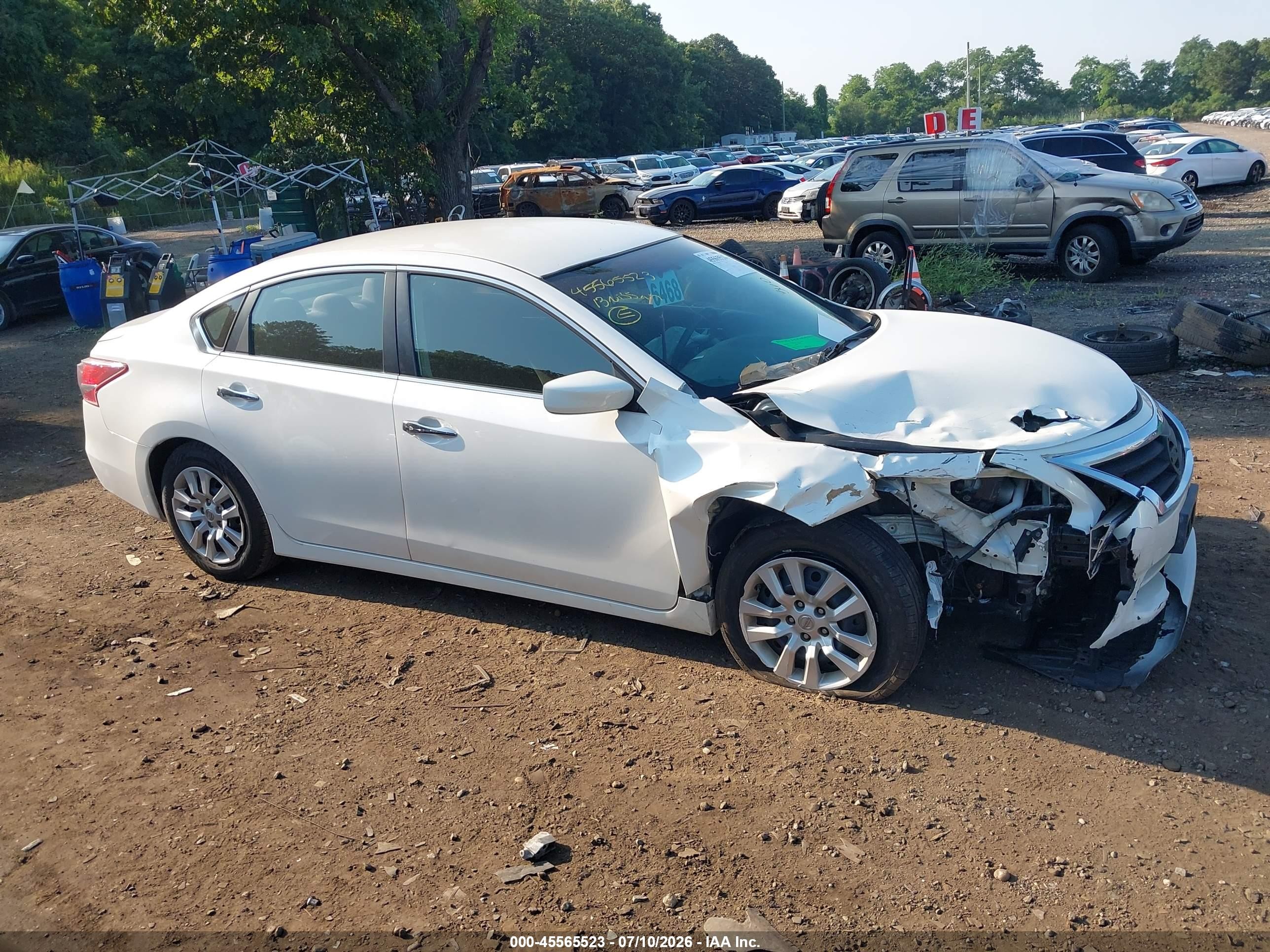 2013 Nissan Altima 2.5 S Белый vin: 1N4AL3AP5DC229342