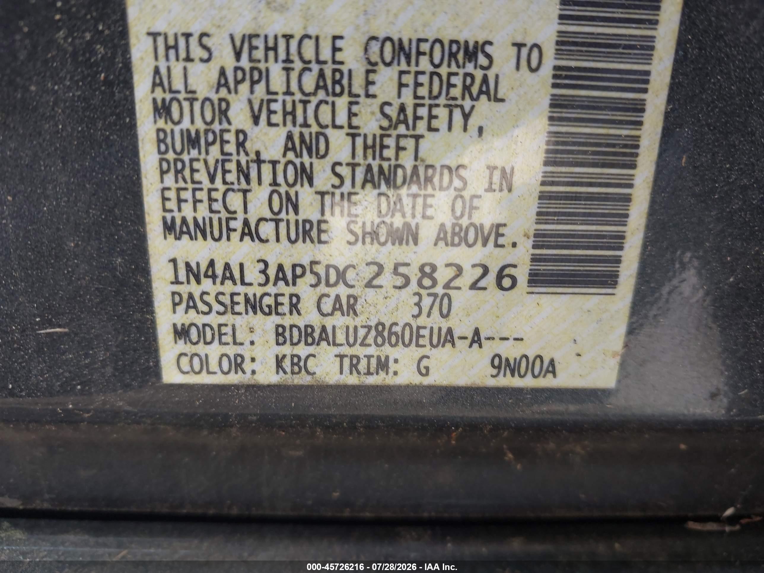 2013 Nissan Altima 2.5 Sv Gray vin: 1N4AL3AP5DC258226