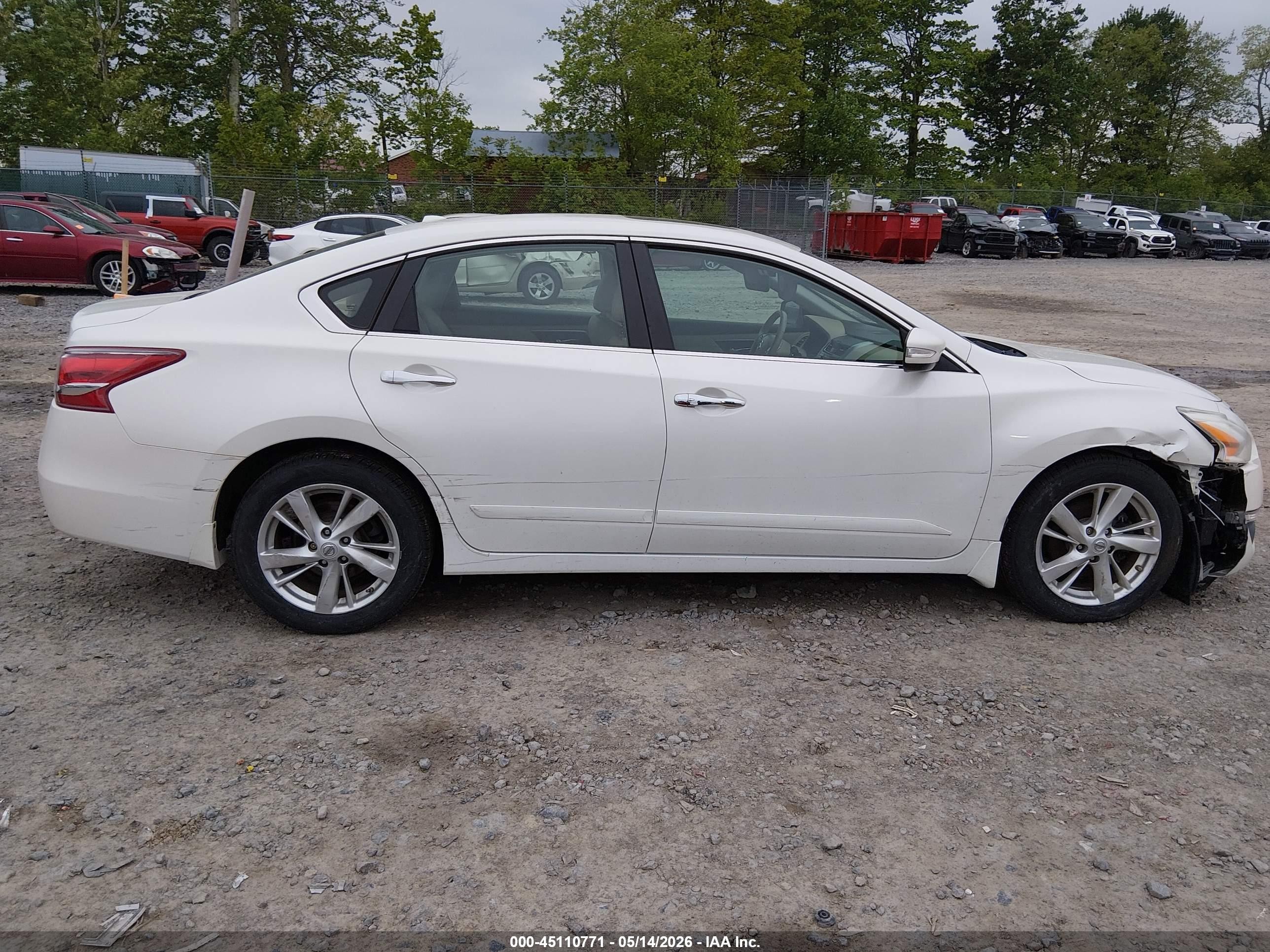 2013 Nissan Altima 2.5 Sl White vin: 1N4AL3AP5DC293297
