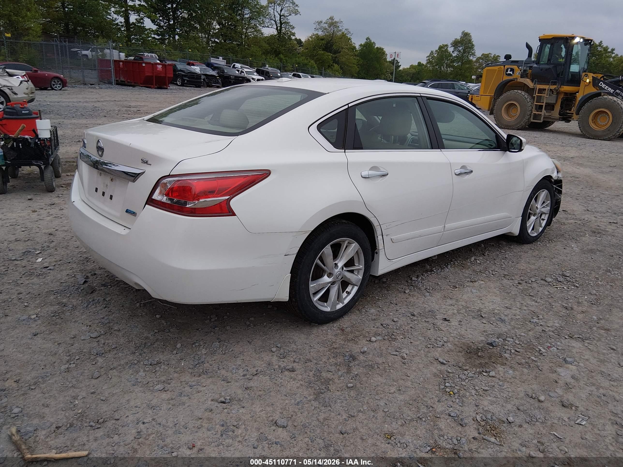 2013 Nissan Altima 2.5 Sl White vin: 1N4AL3AP5DC293297
