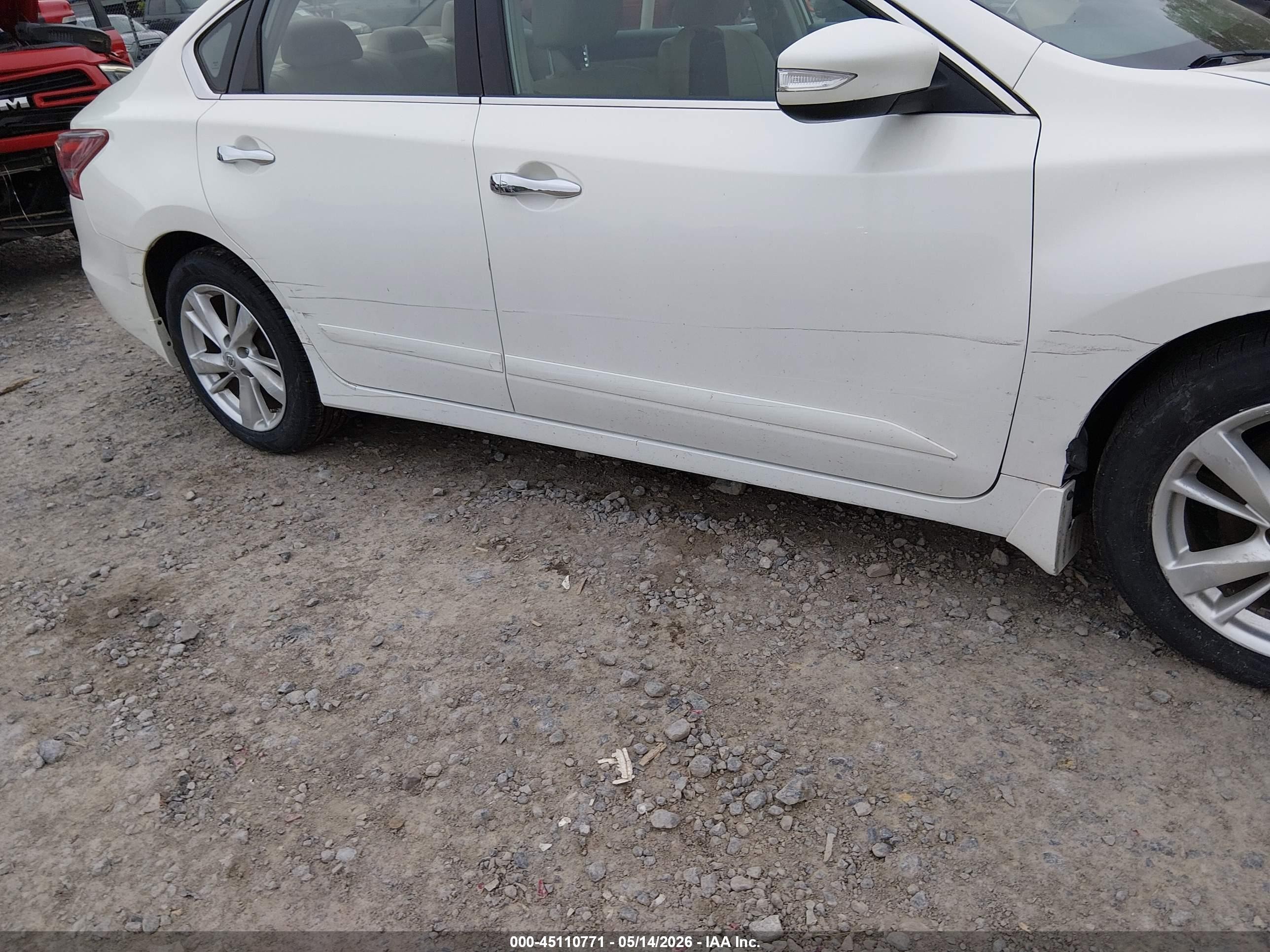 2013 Nissan Altima 2.5 Sl White vin: 1N4AL3AP5DC293297