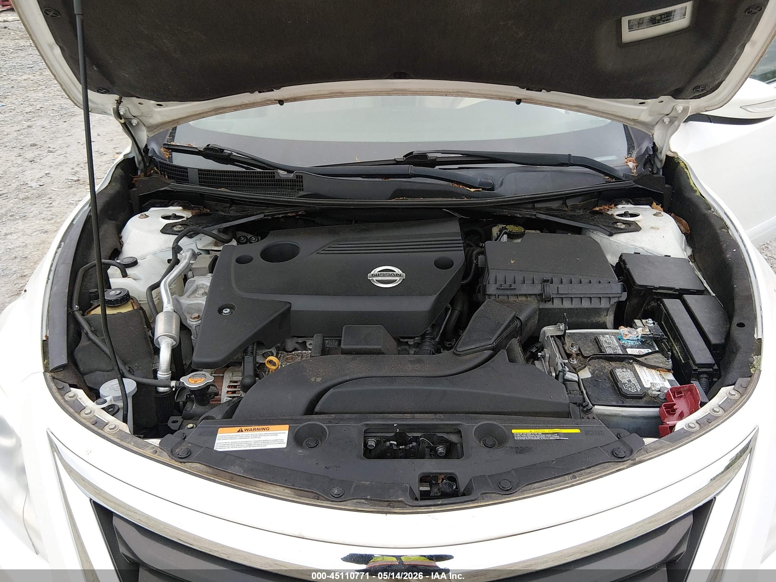 2013 Nissan Altima 2.5 Sl White vin: 1N4AL3AP5DC293297