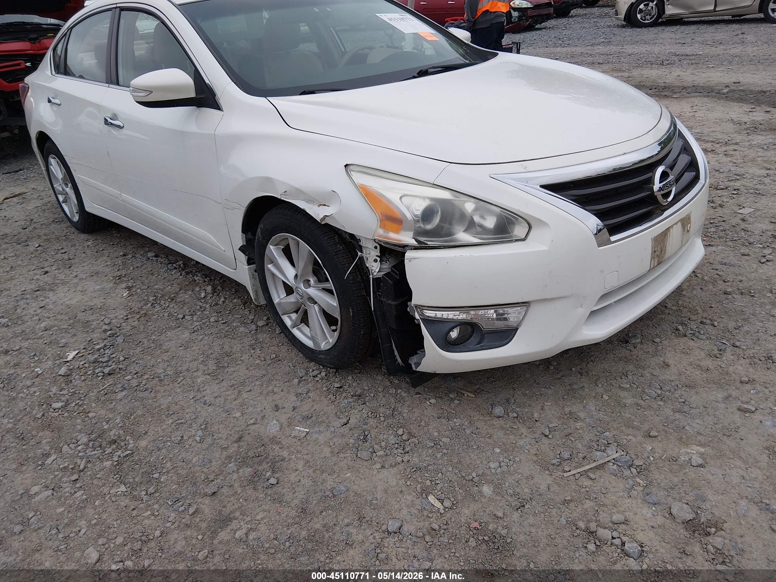 2013 Nissan Altima 2.5 Sl White vin: 1N4AL3AP5DC293297