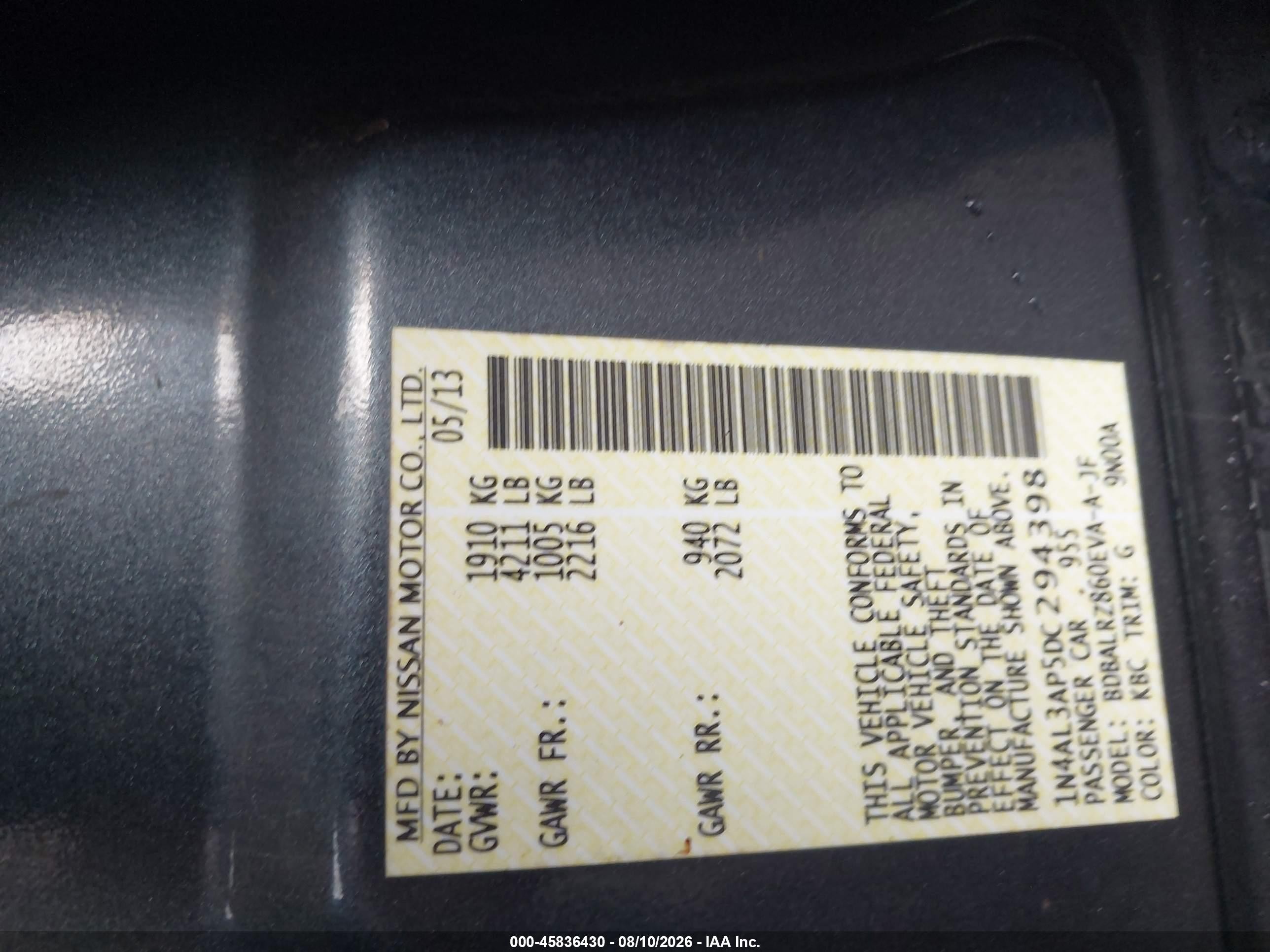 2013 Nissan Altima 2.5 S Gray vin: 1N4AL3AP5DC294398