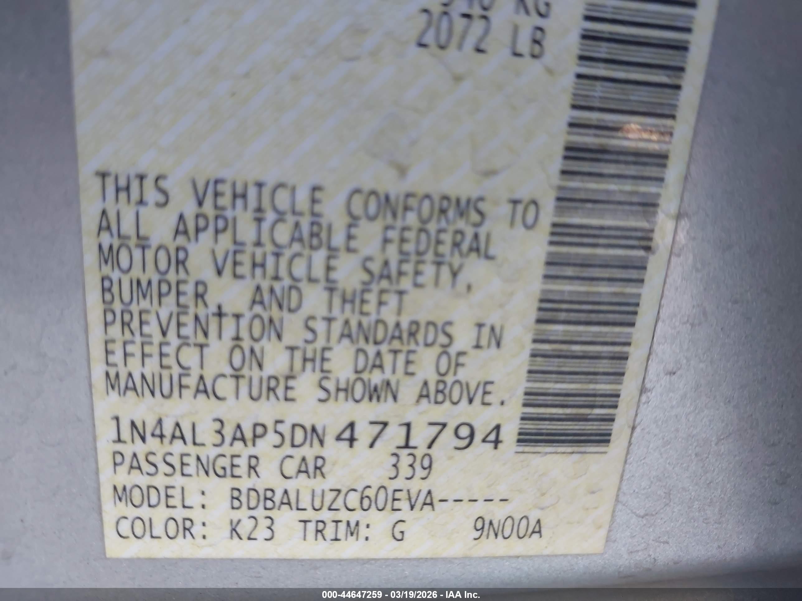 2013 Nissan Altima 2.5 Sv Silver vin: 1N4AL3AP5DN471794