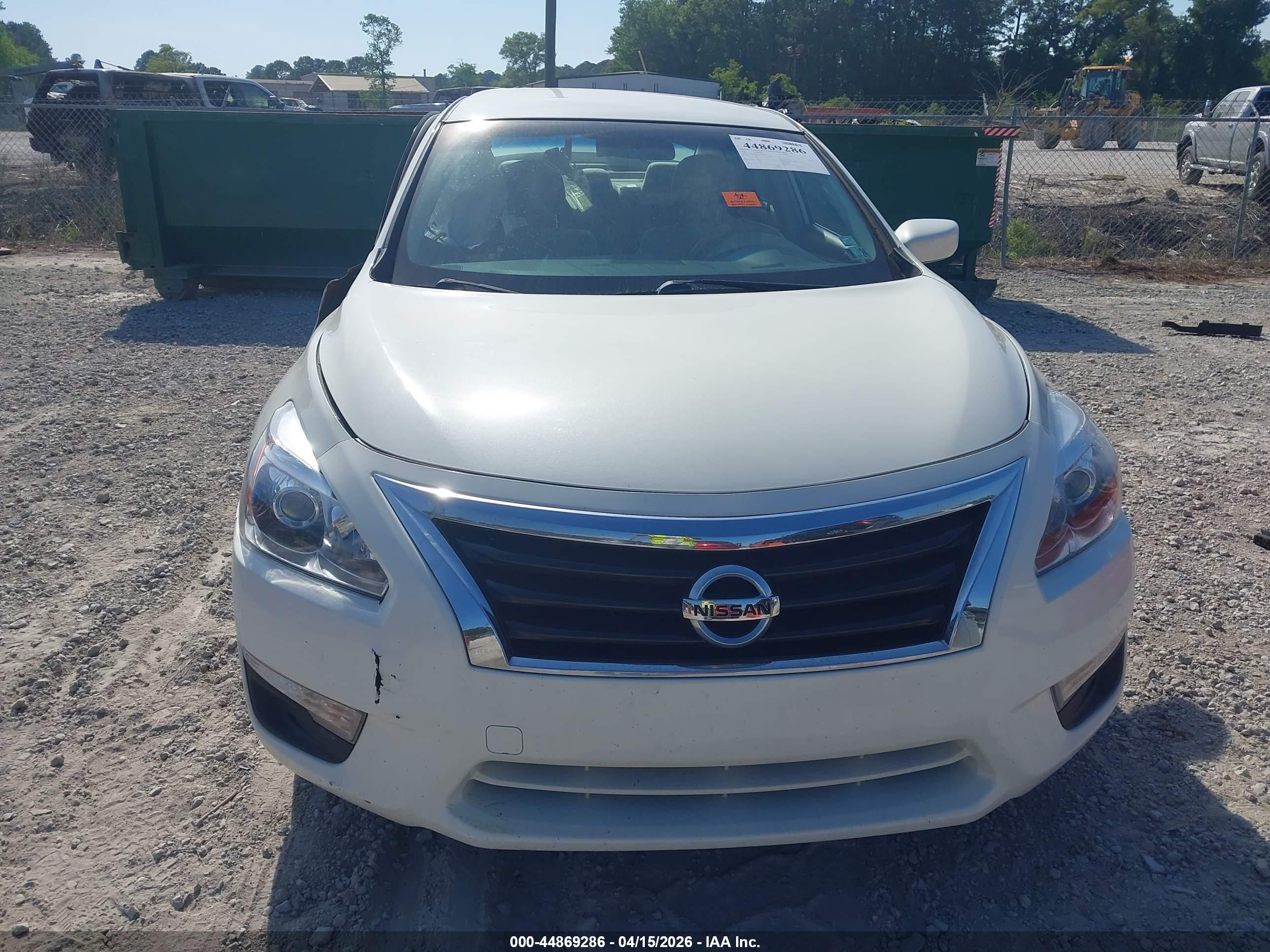 2013 Nissan Altima 2.5 S White vin: 1N4AL3AP5DN499336