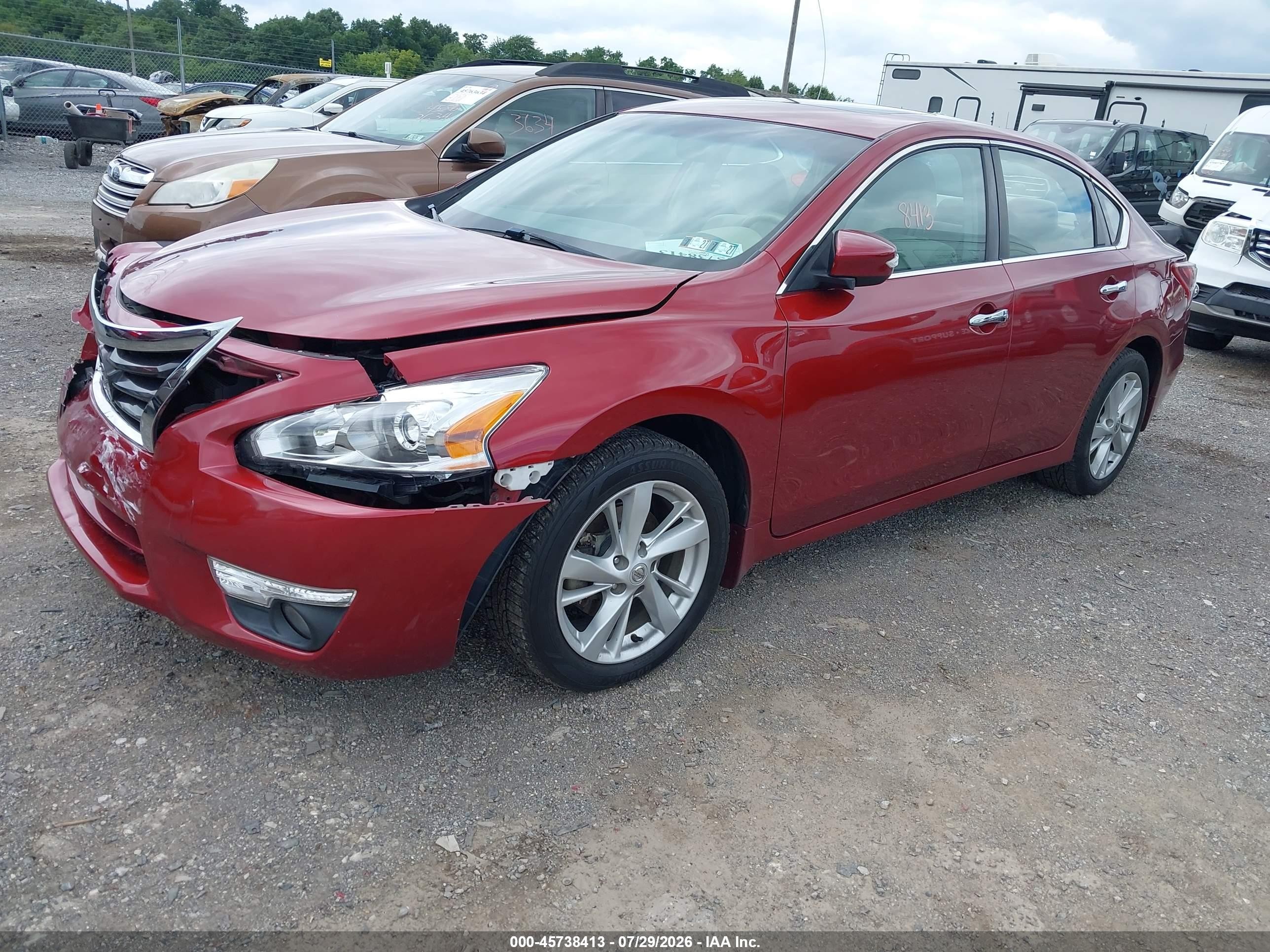 2013 Nissan Altima 2.5 Sv Red vin: 1N4AL3AP5DN555713