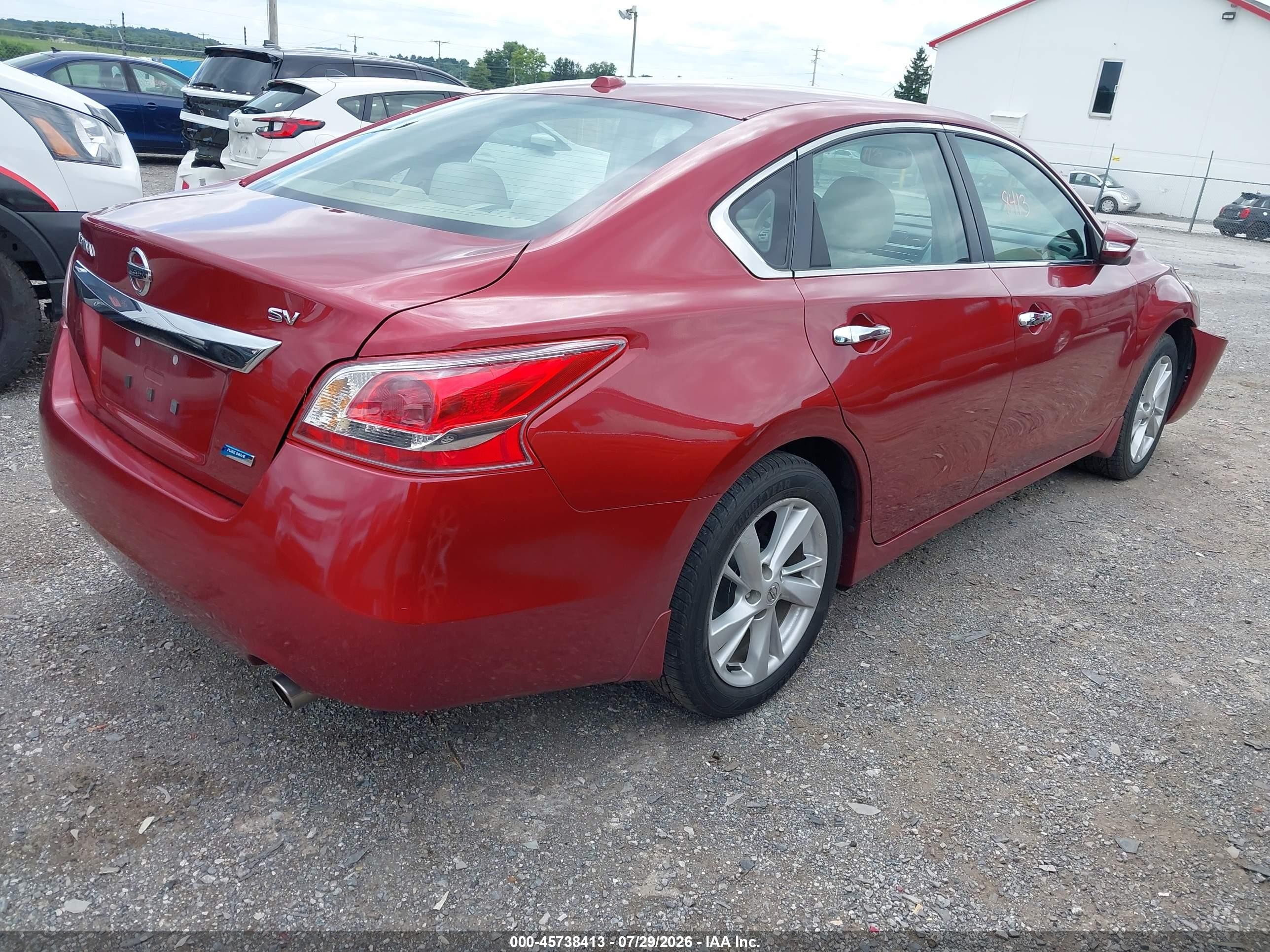 2013 Nissan Altima 2.5 Sv Red vin: 1N4AL3AP5DN555713