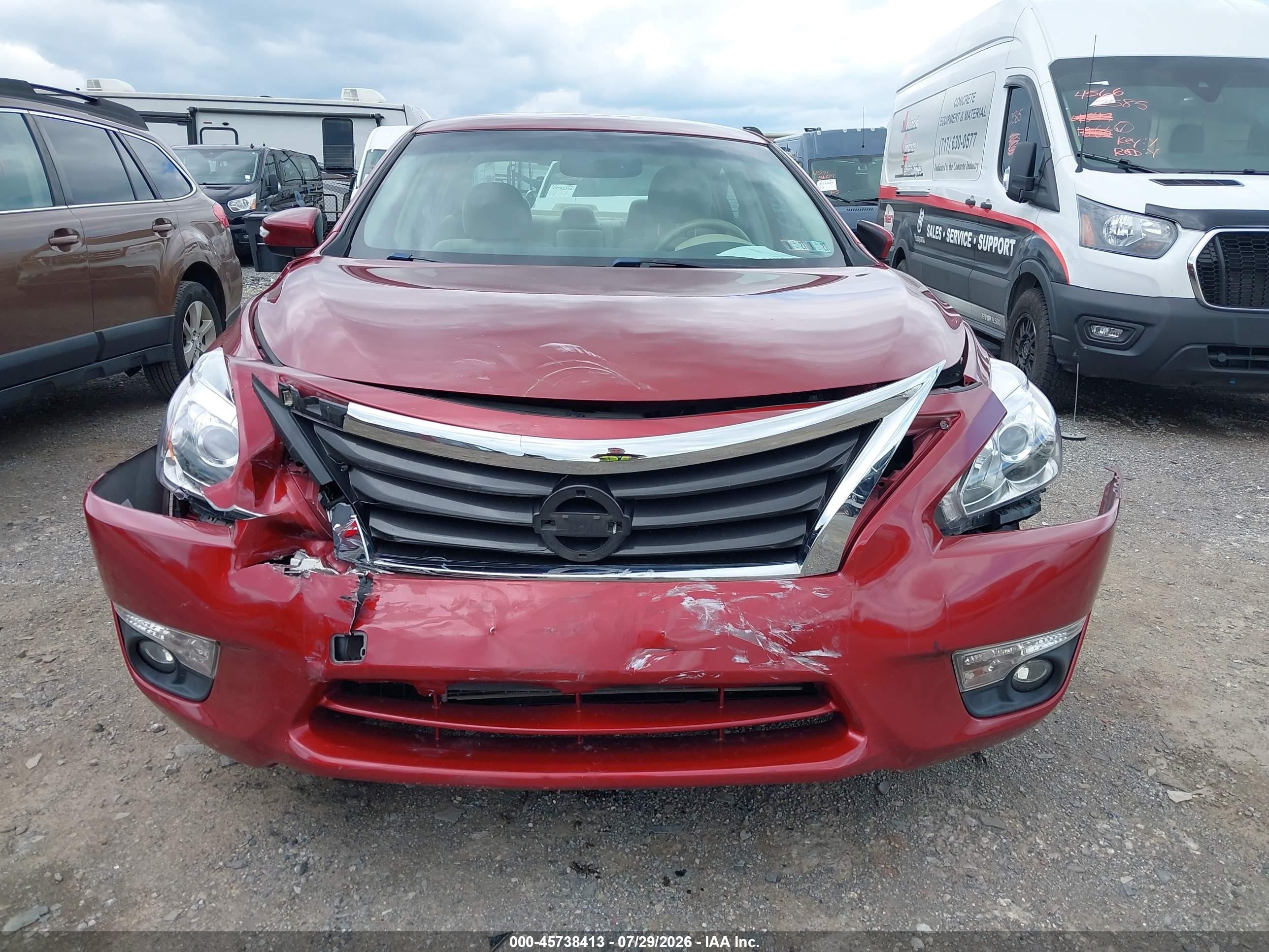 2013 Nissan Altima 2.5 Sv Red vin: 1N4AL3AP5DN555713
