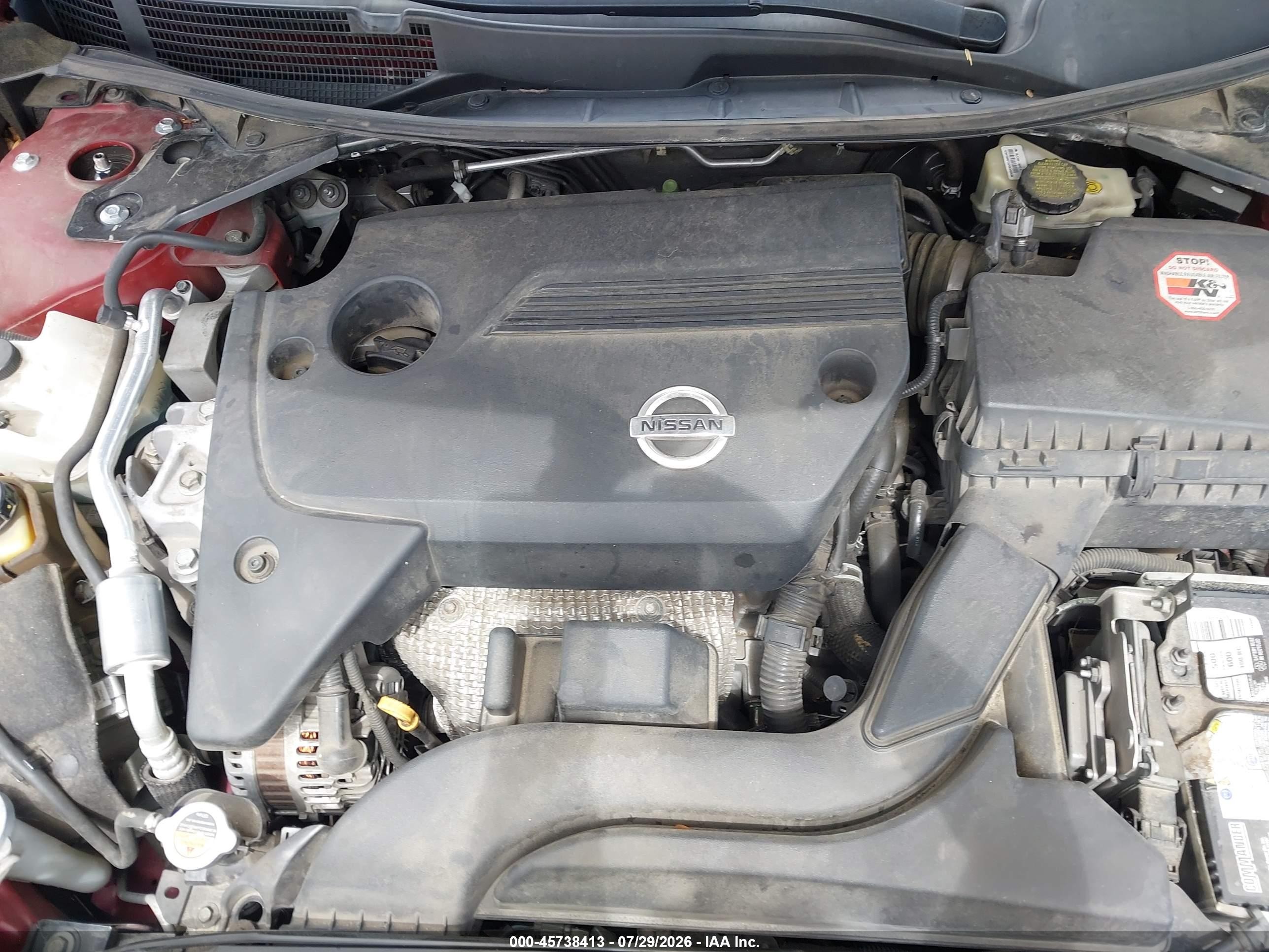 2013 Nissan Altima 2.5 Sv Red vin: 1N4AL3AP5DN555713