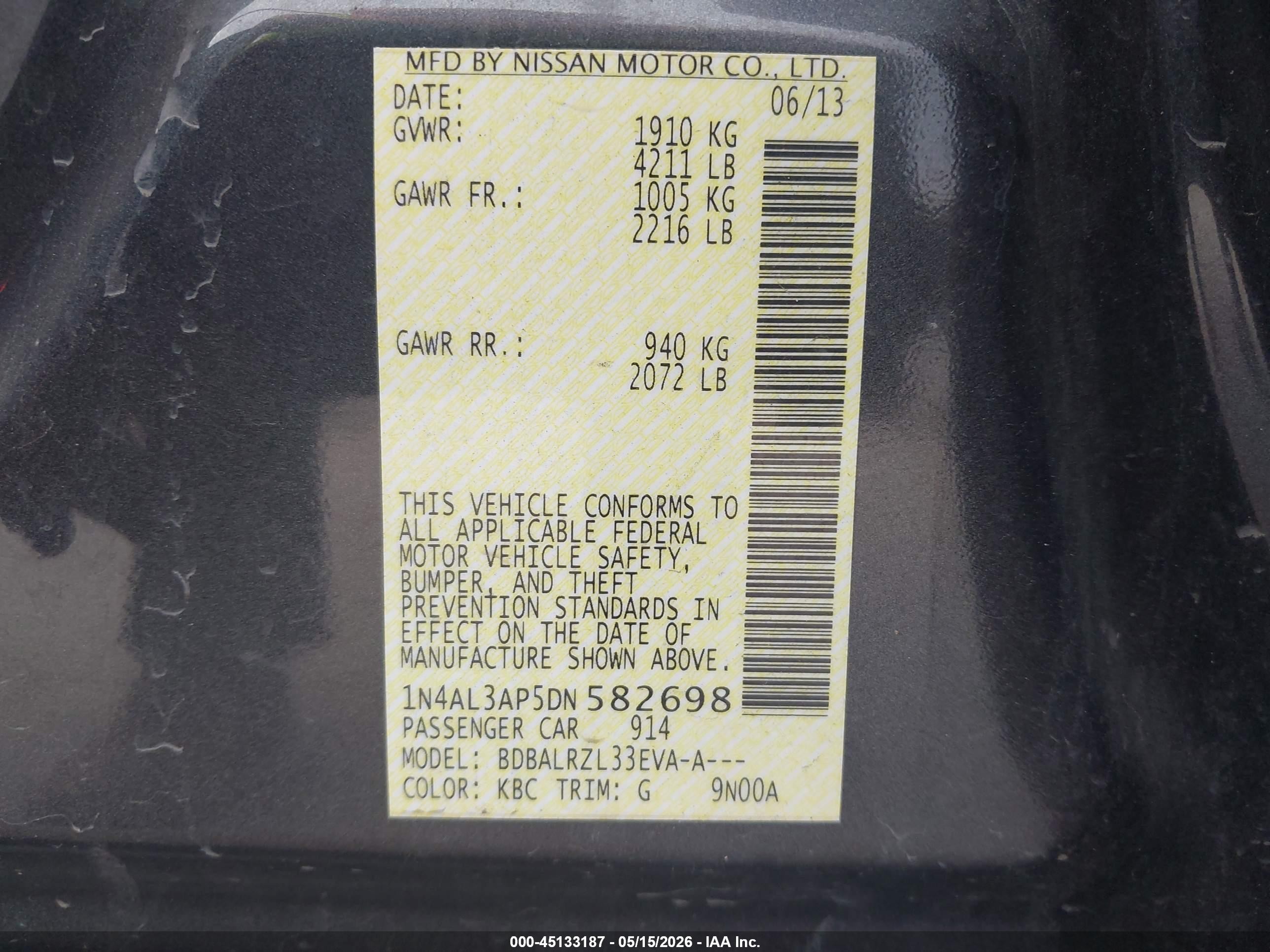 2013 Nissan Altima 2.5 S Gray vin: 1N4AL3AP5DN582698