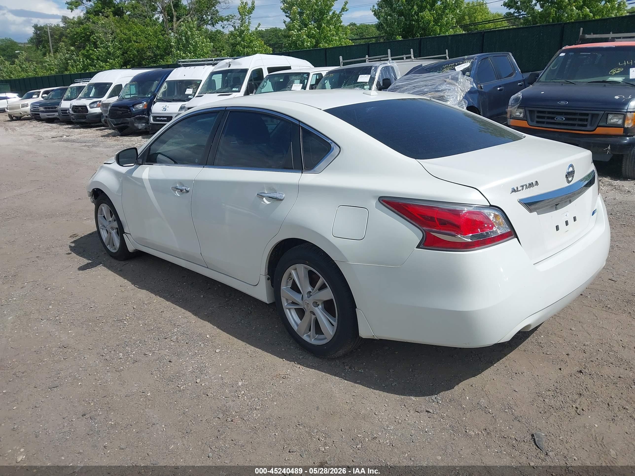 2014 Nissan Altima 2.5 Sl White vin: 1N4AL3AP5EC144437