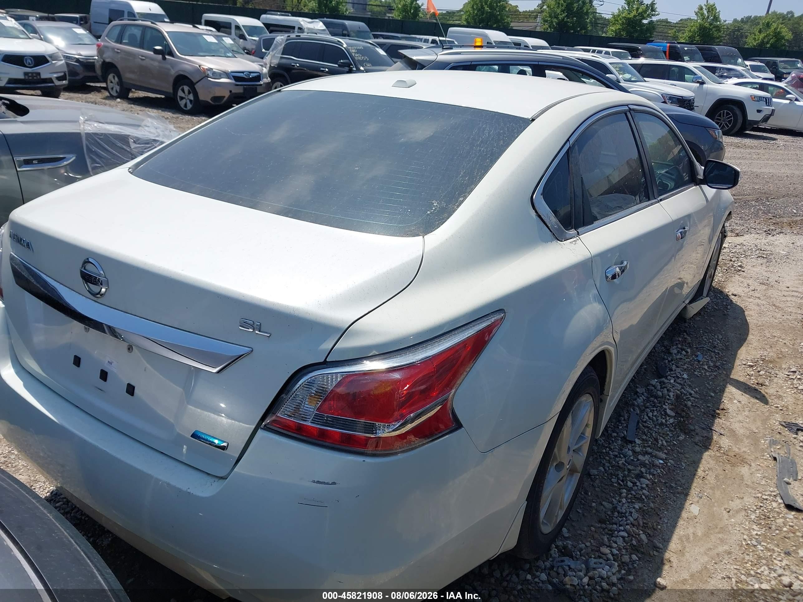 2014 Nissan Altima 2.5 Sl White vin: 1N4AL3AP5EC144437