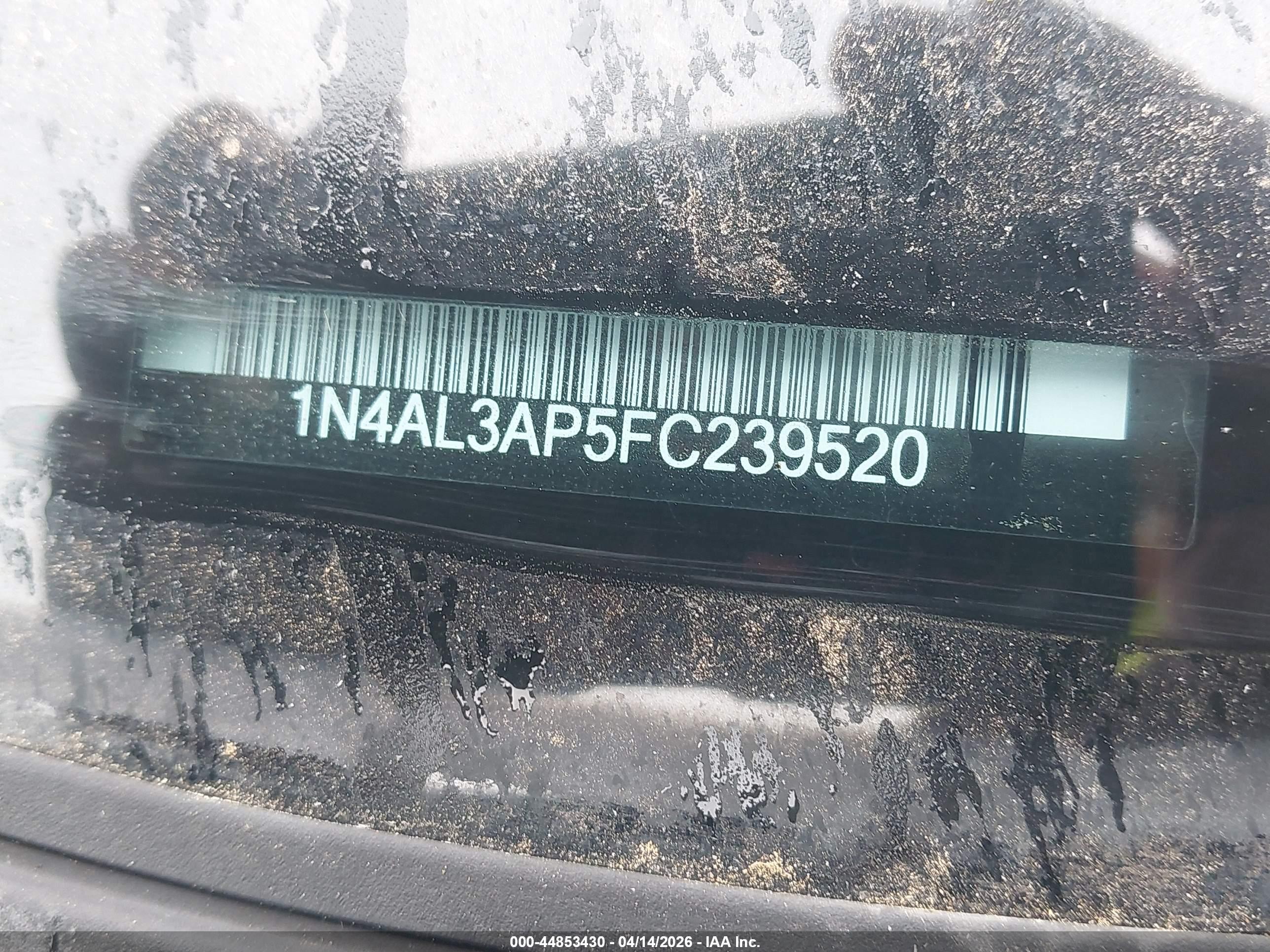 2015 Nissan Altima 2.5/2.5 S/2.5 Sl/2.5 Sv Черный vin: 1N4AL3AP5FC239520