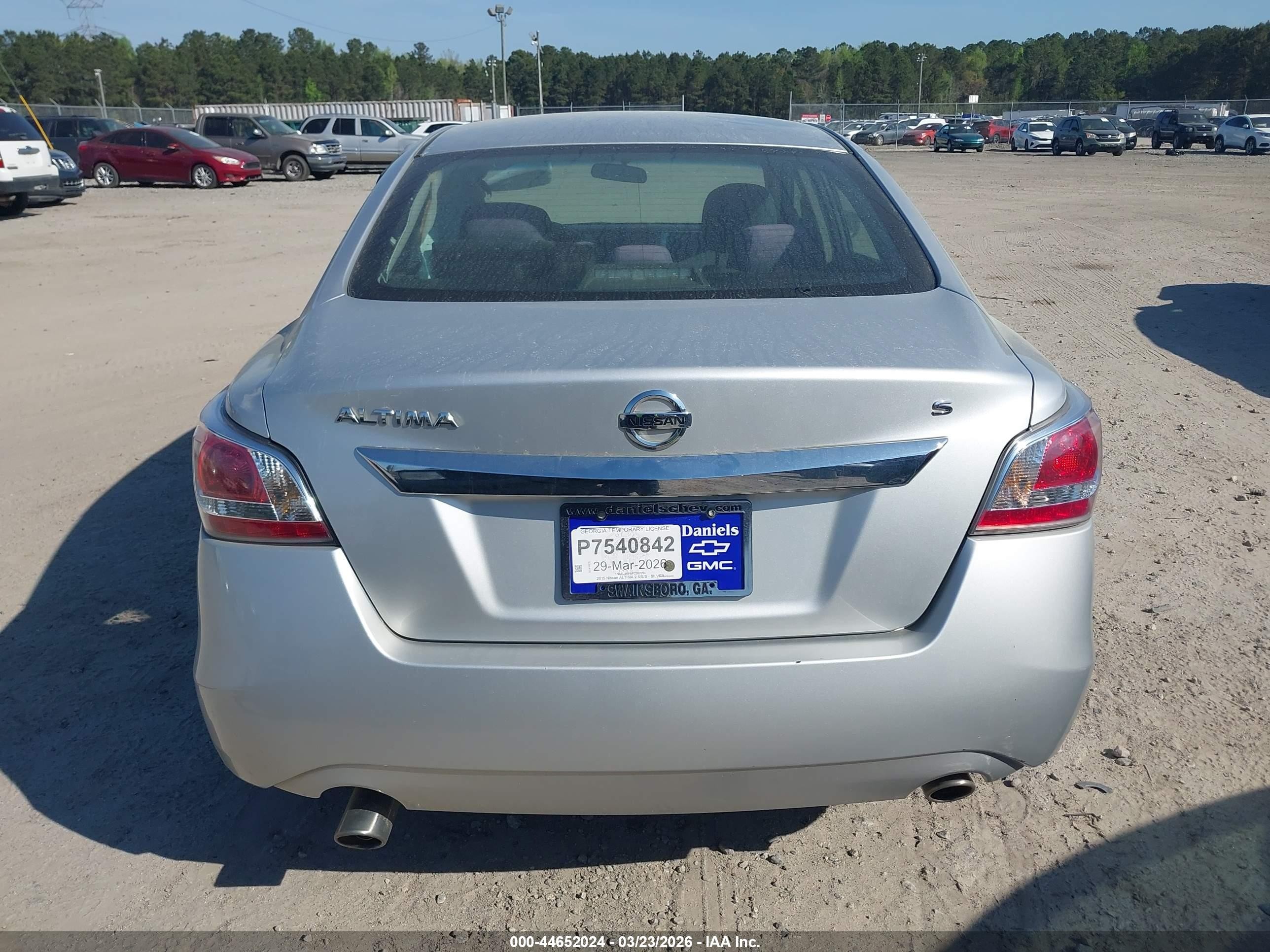 2015 Nissan Altima 2.5/2.5 S/2.5 Sl/2.5 Sv Silver vin: 1N4AL3AP5FC262294
