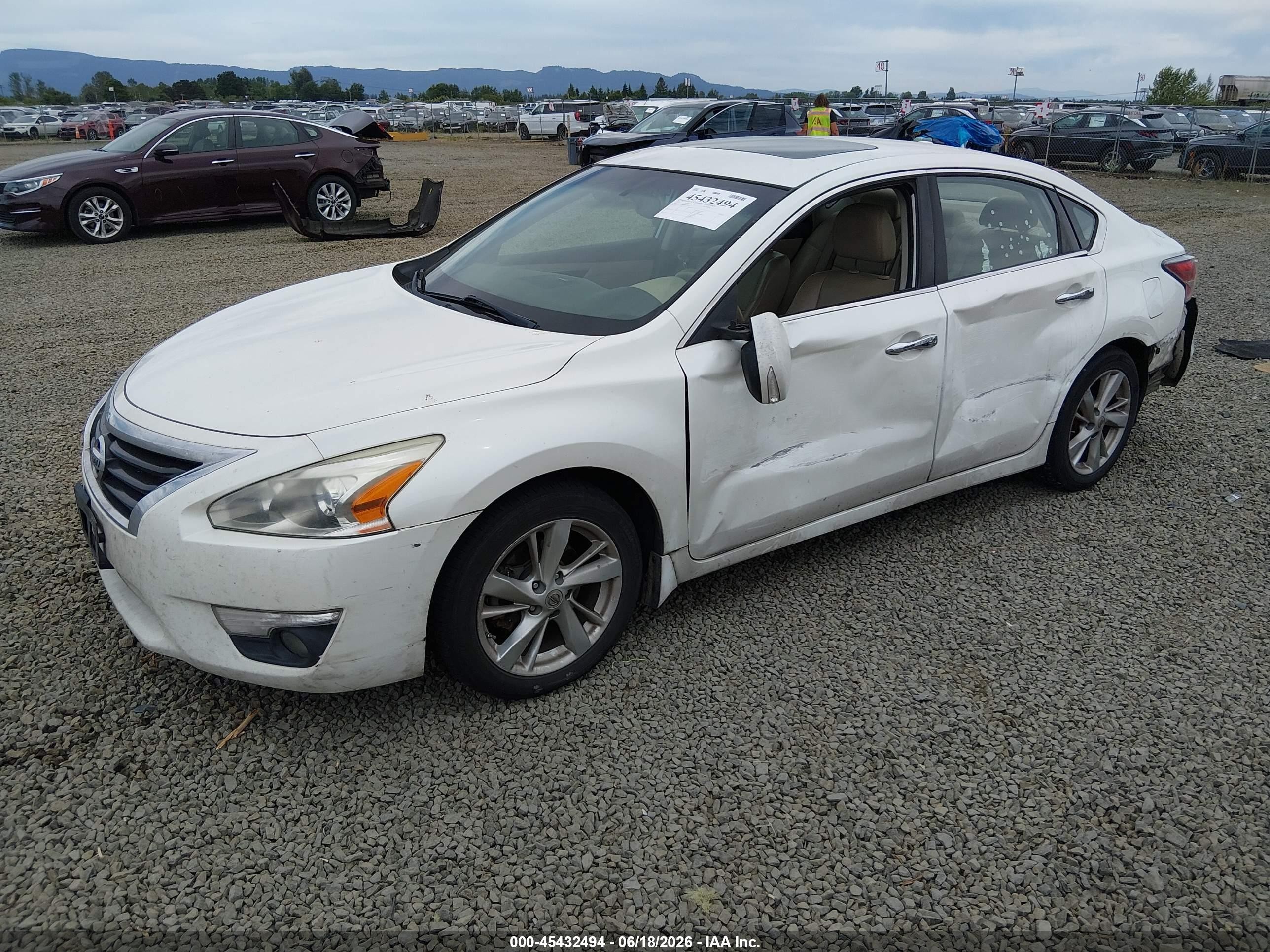 2015 Nissan Altima 2.5 Sl White vin: 1N4AL3AP5FN344112