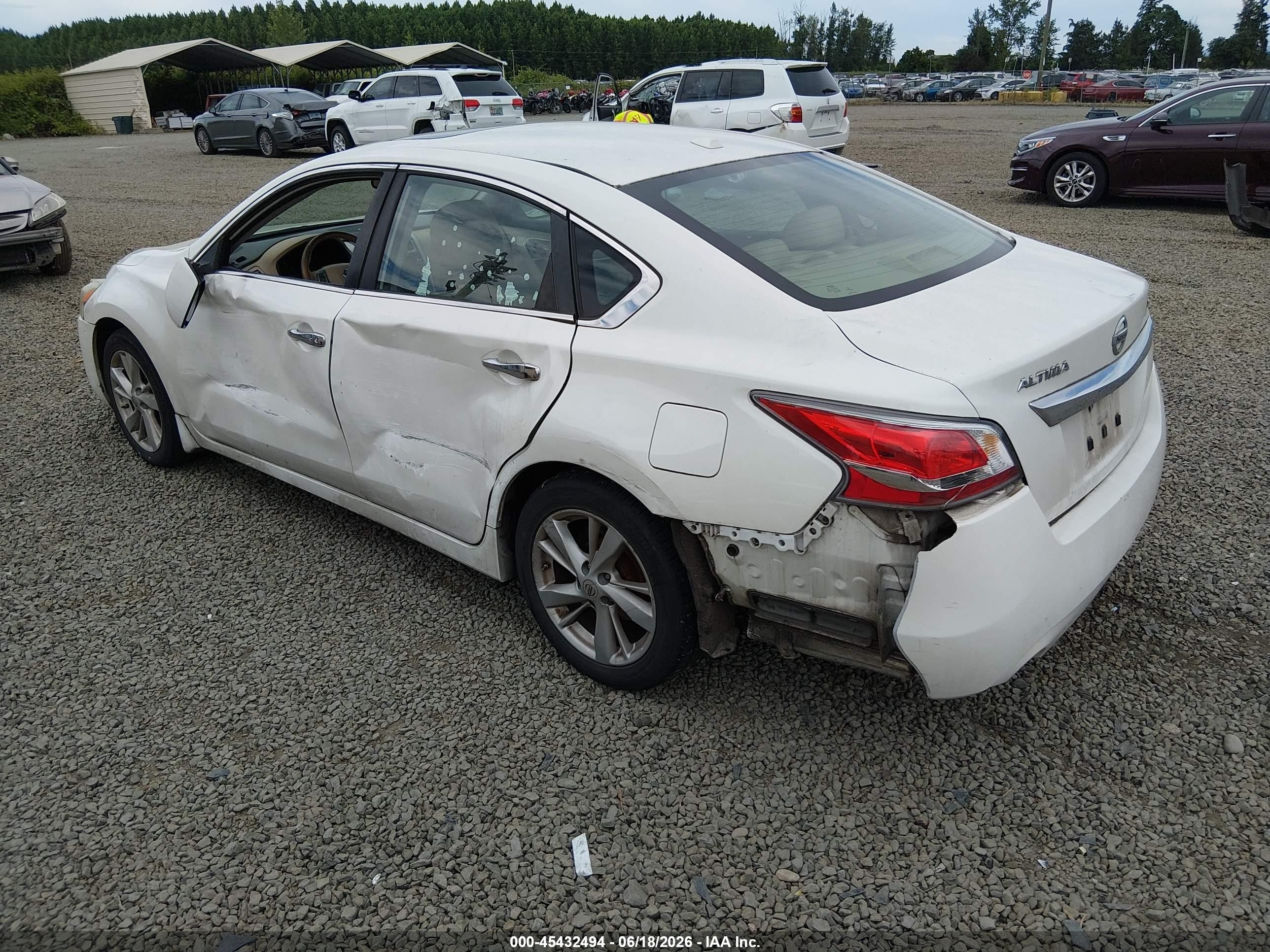 2015 Nissan Altima 2.5 Sl White vin: 1N4AL3AP5FN344112