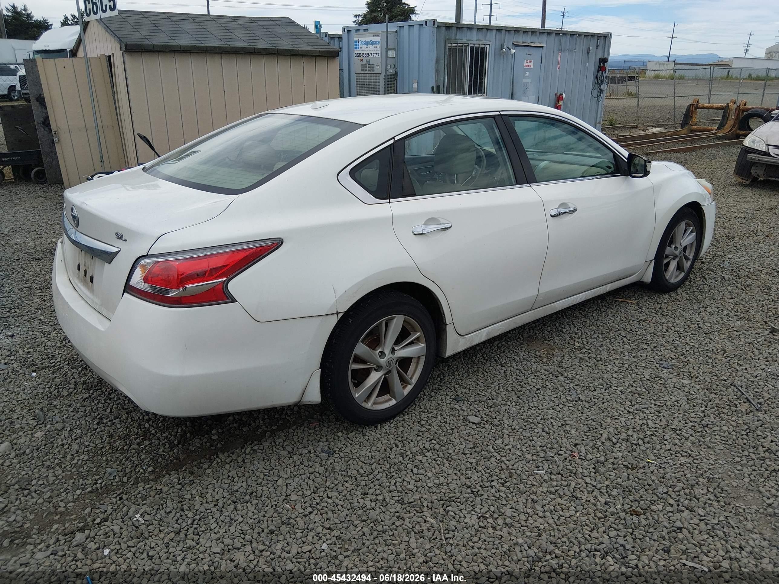 2015 Nissan Altima 2.5 Sl White vin: 1N4AL3AP5FN344112