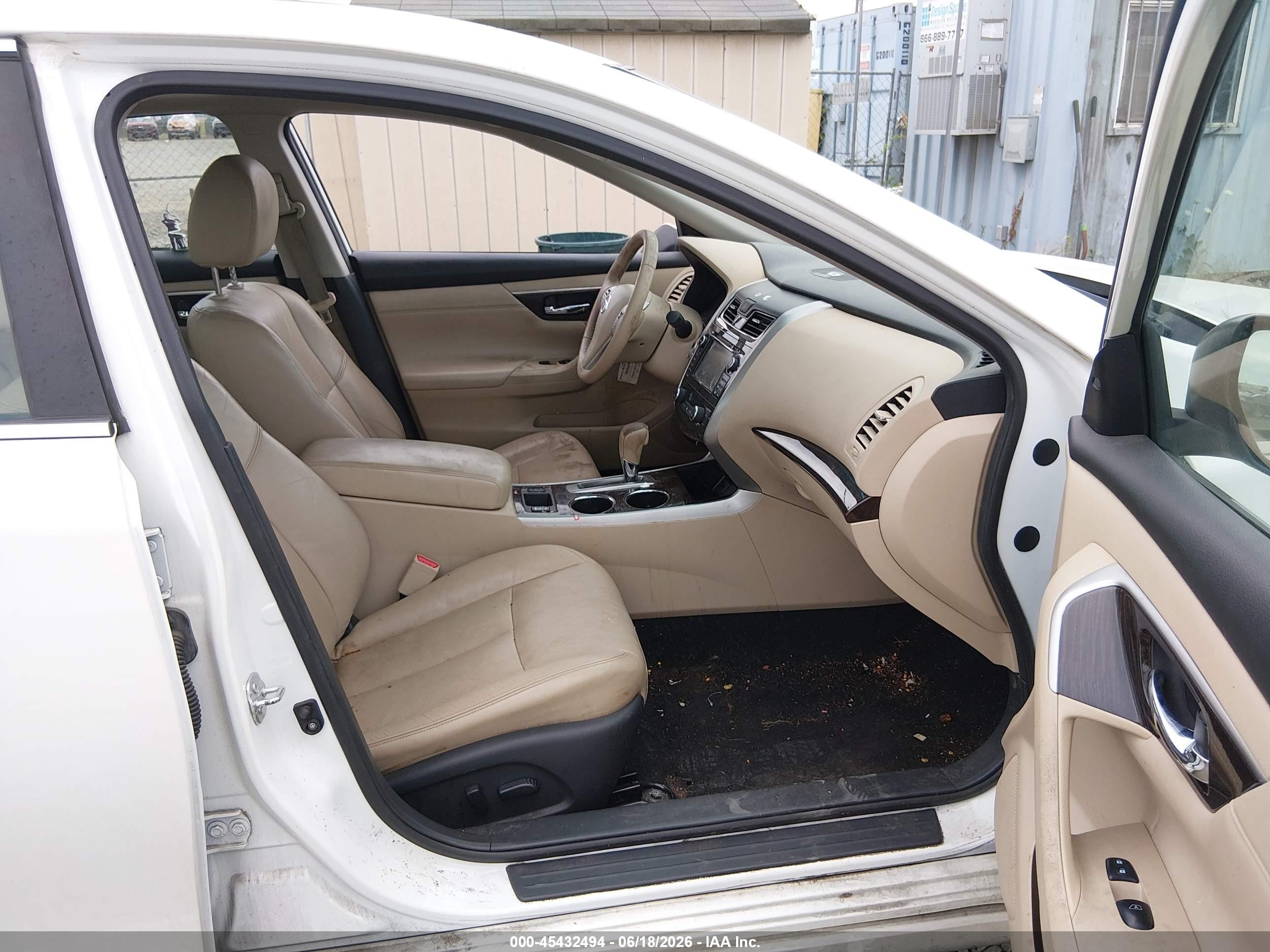 2015 Nissan Altima 2.5 Sl White vin: 1N4AL3AP5FN344112