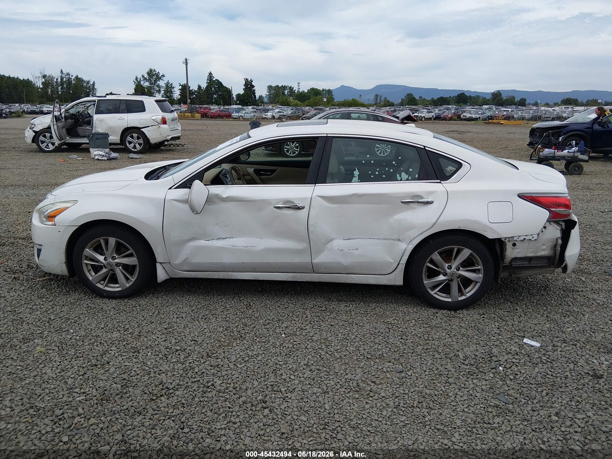 2015 Nissan Altima 2.5 Sl White vin: 1N4AL3AP5FN344112