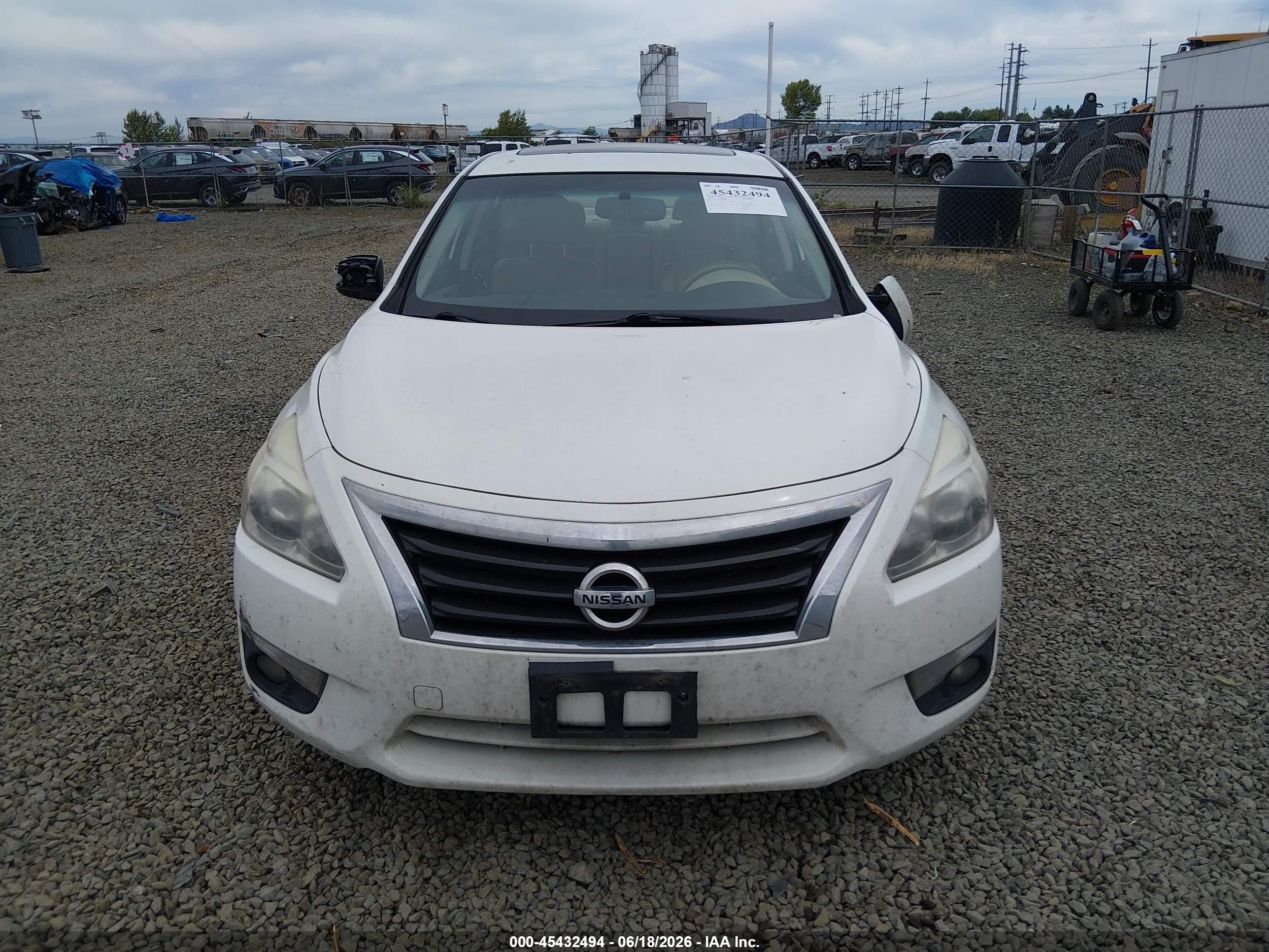 2015 Nissan Altima 2.5 Sl White vin: 1N4AL3AP5FN344112