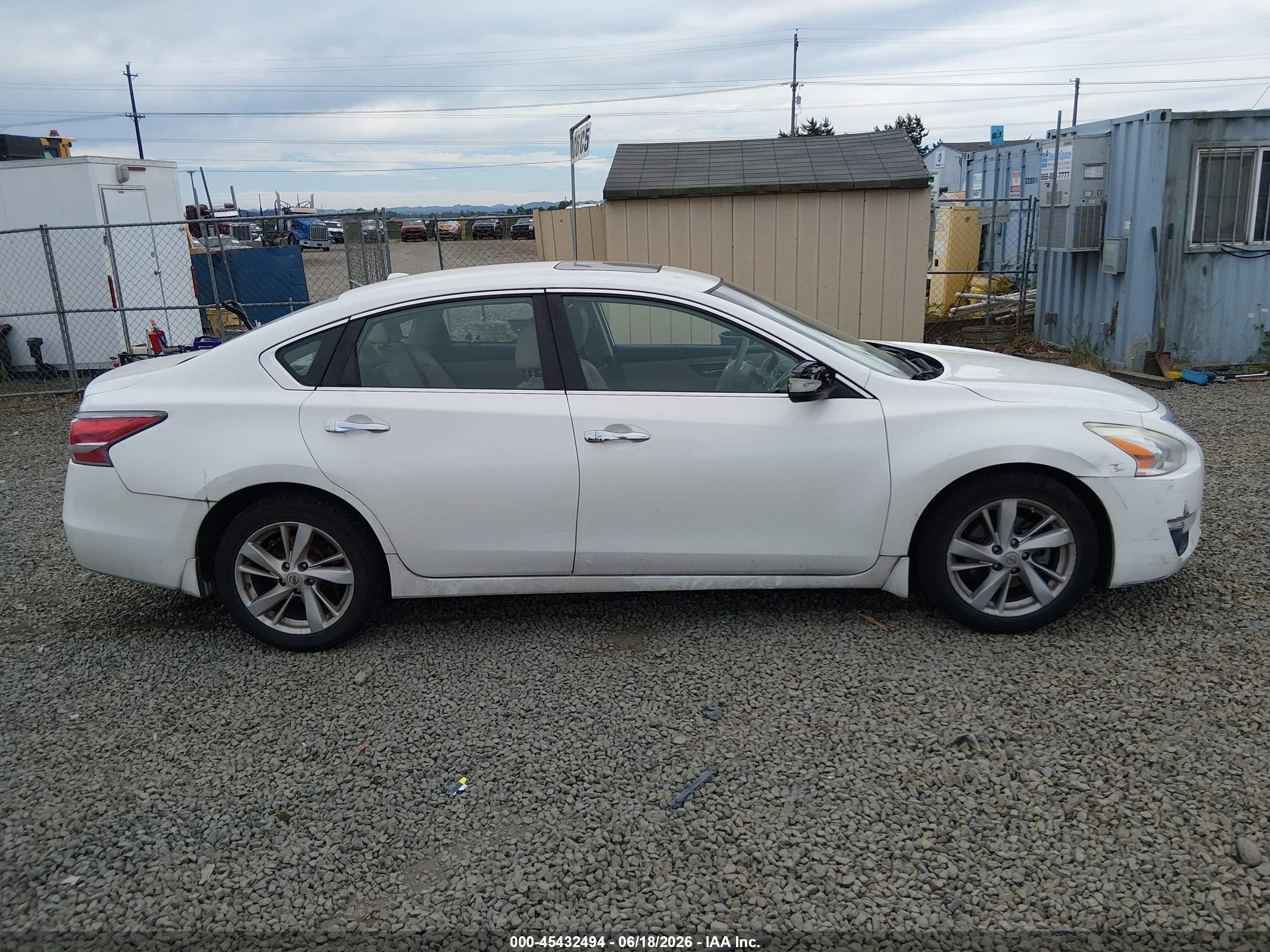 2015 Nissan Altima 2.5 Sl White vin: 1N4AL3AP5FN344112