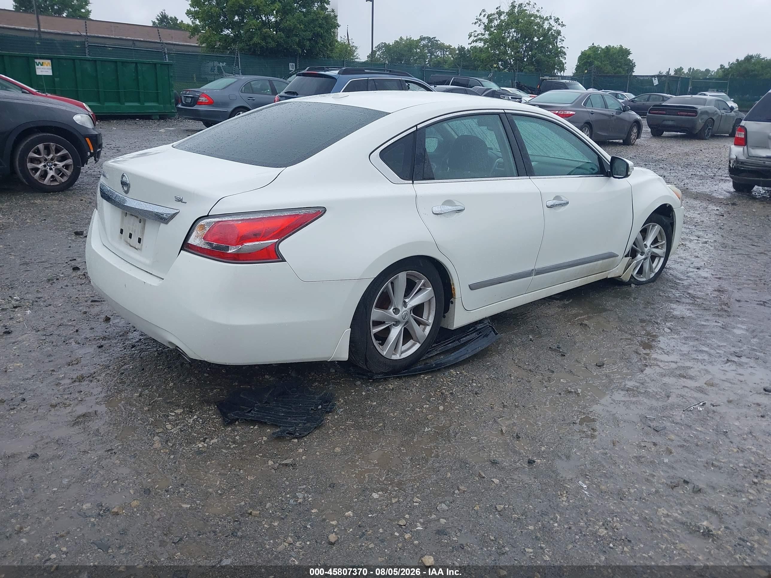 2015 Nissan Altima 2.5 Sl White vin: 1N4AL3AP5FN344515